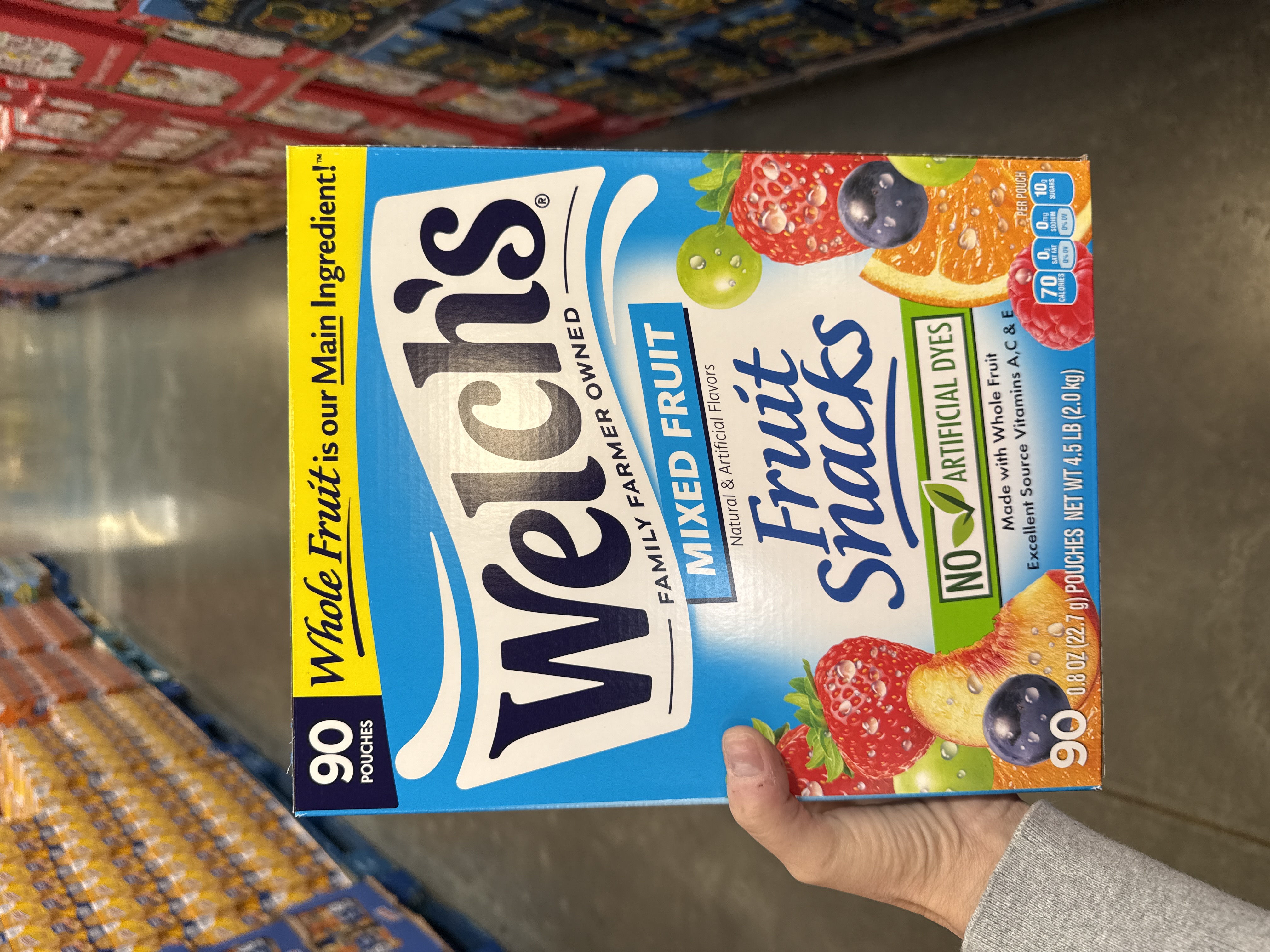 Welchs mixed fruit snack 90 pouches 2kgs