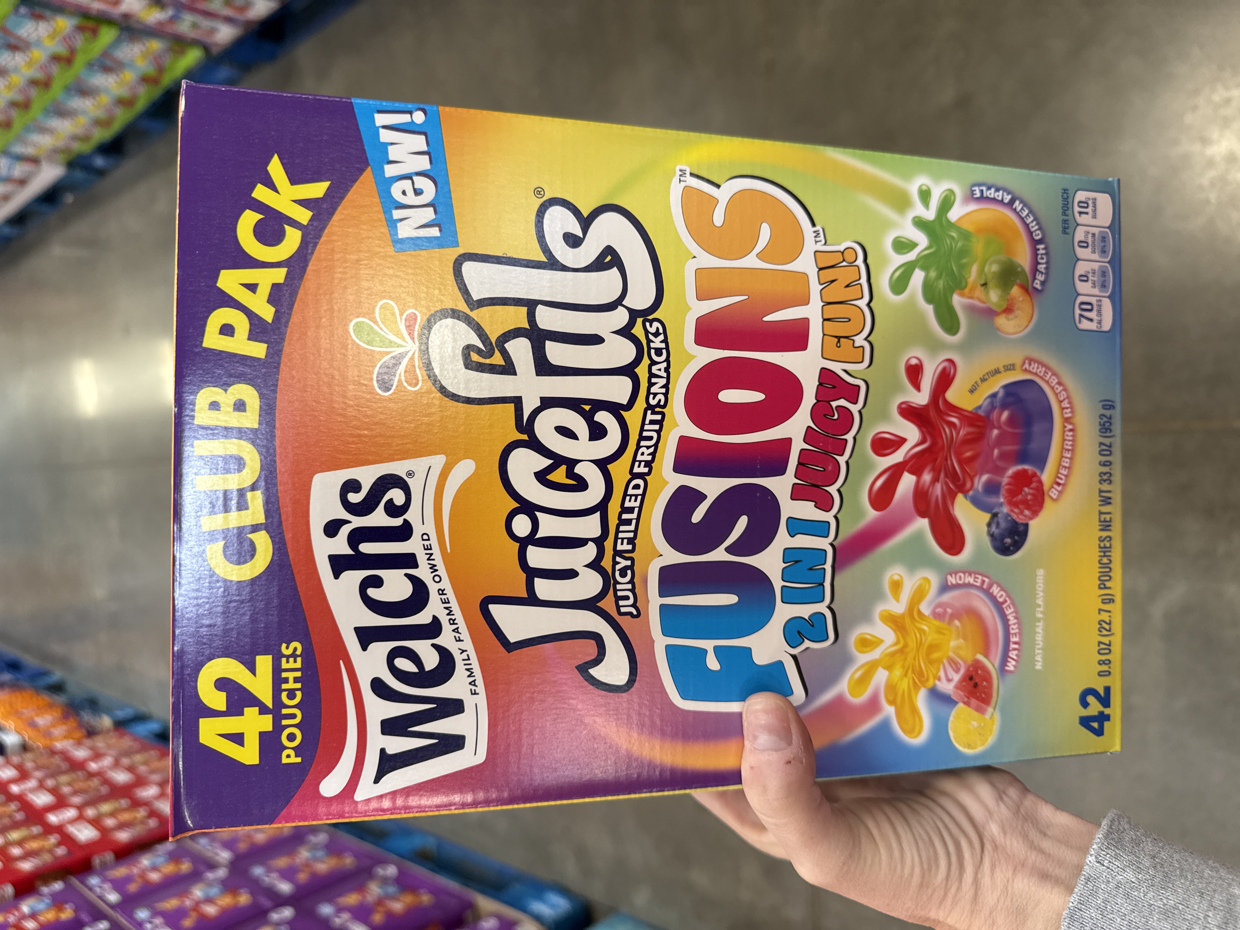 Welchs juicefuls fusions fruit snacks 42 pouches 952g