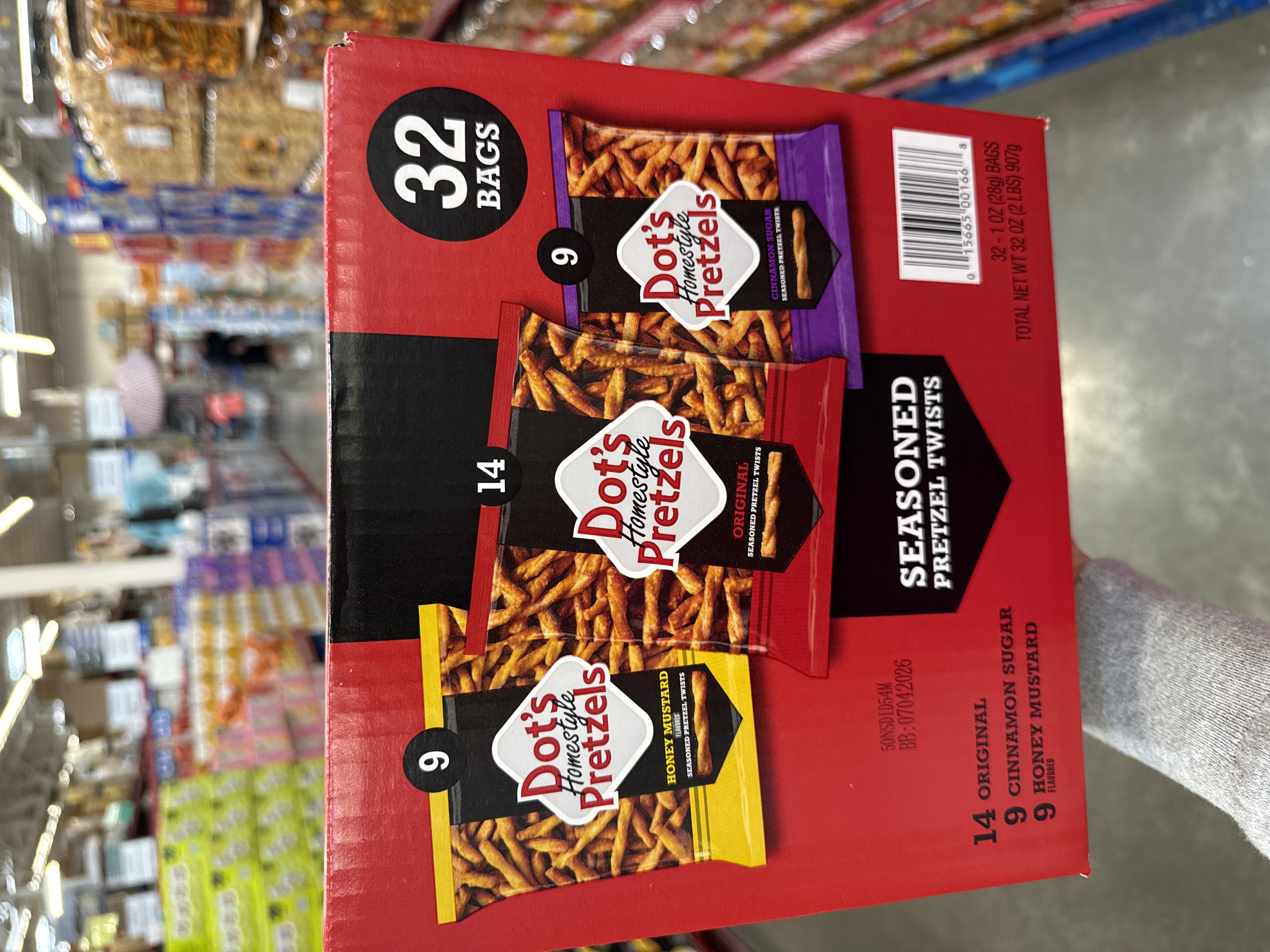 Dots seasoned pretzels twists snack pack 32 assorted flavored bags 908g
