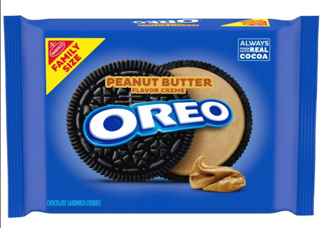 OREO Peanut Butter Creme Chocolate Sandwich Cookies, Family Size, 17 oz