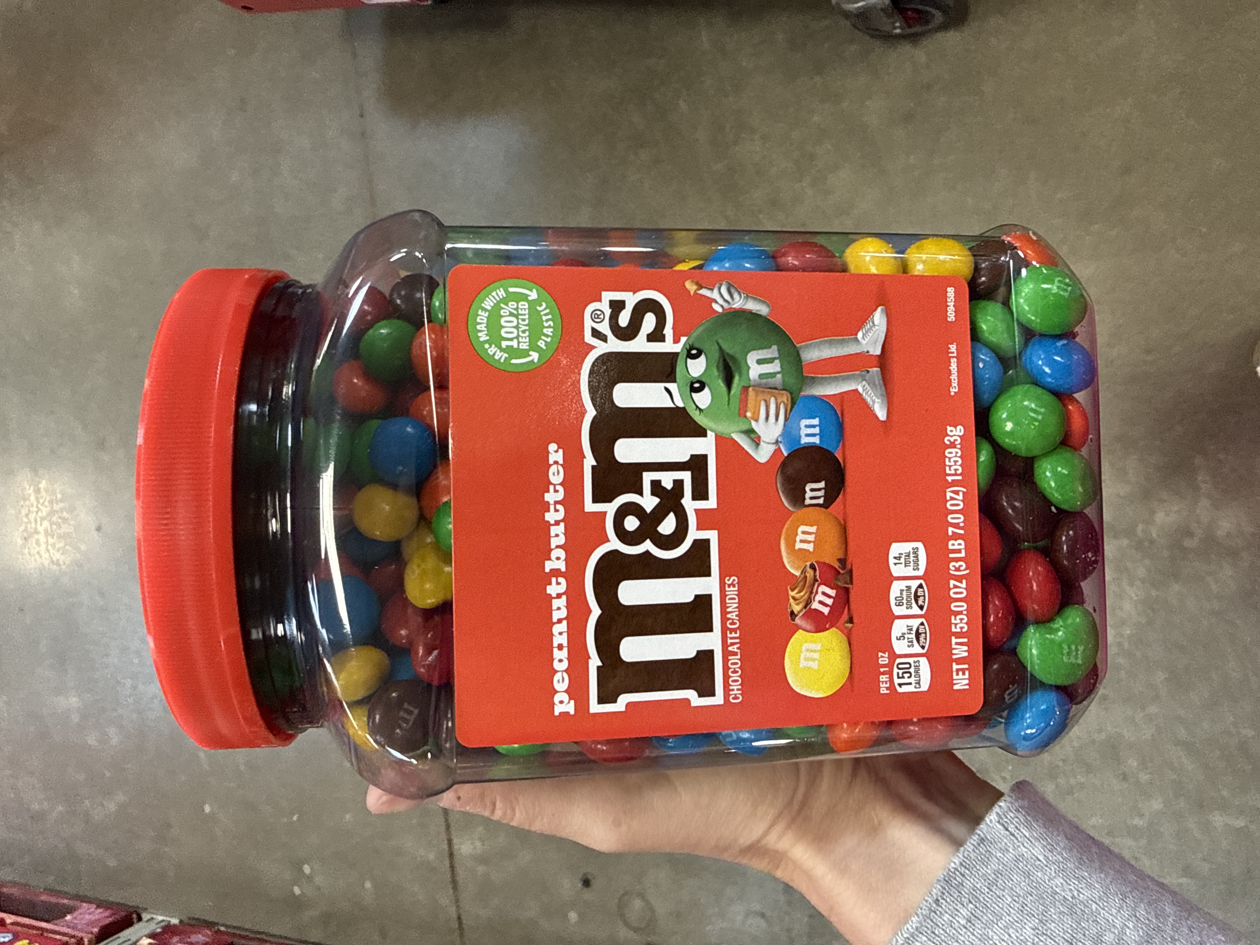 M&M PEANUT BUTTER jar 55oz