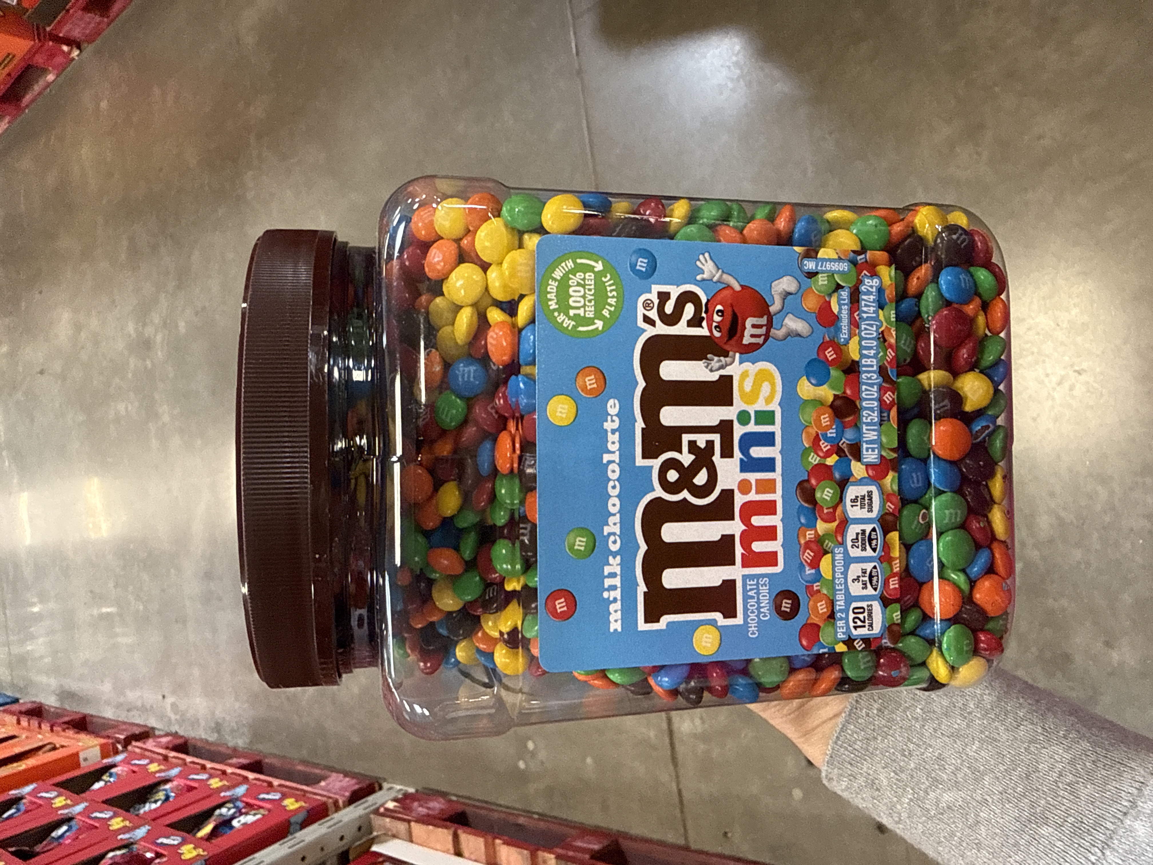 M&M chocolate MINI jar 52oz