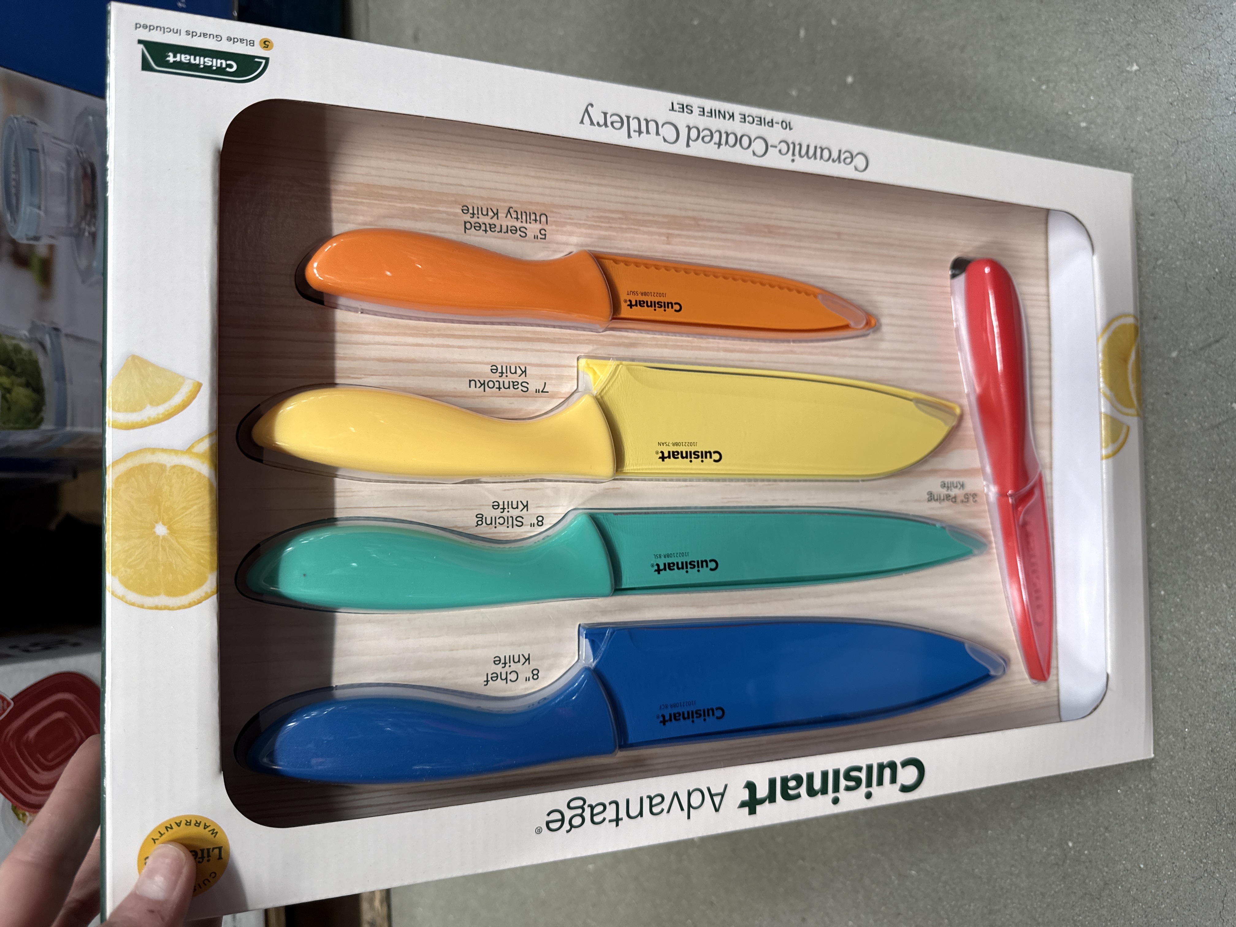 Cuidinart Advantage ceramic coated 10 piece knife set