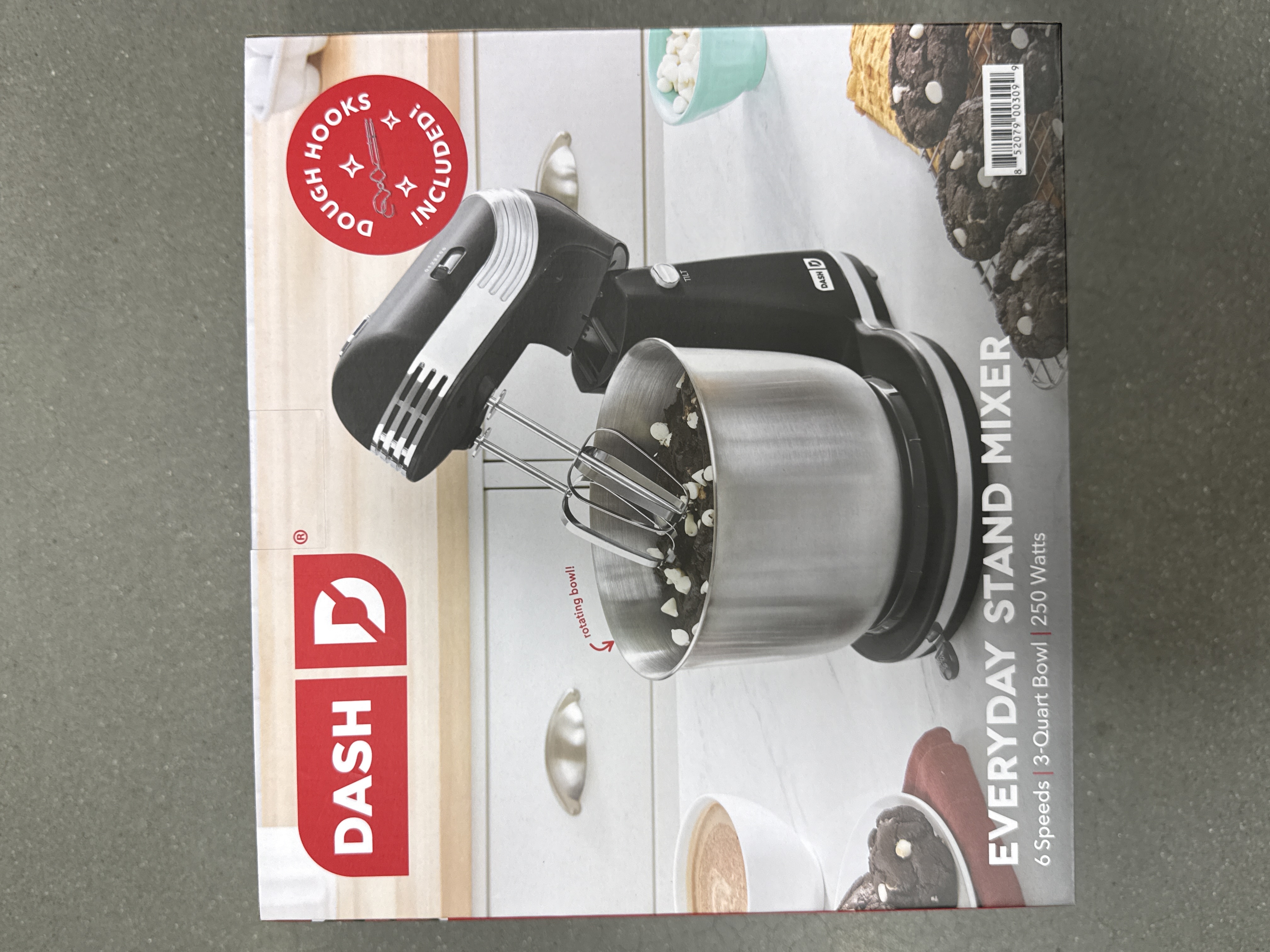 Dash every day stand mixer six speeds 3 quart BLACK