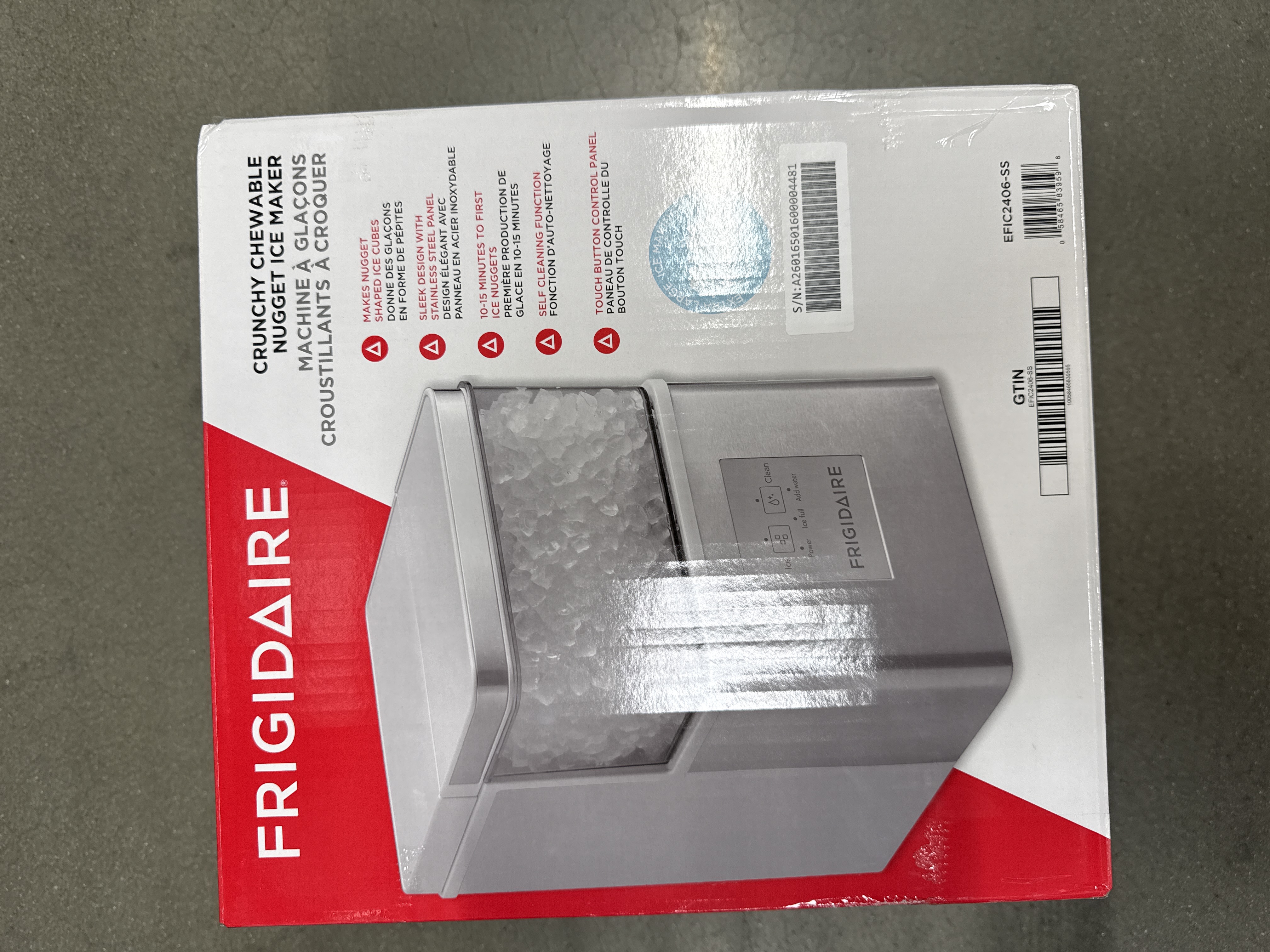 Frigidaire crunch, chewable nugget mini icemaker