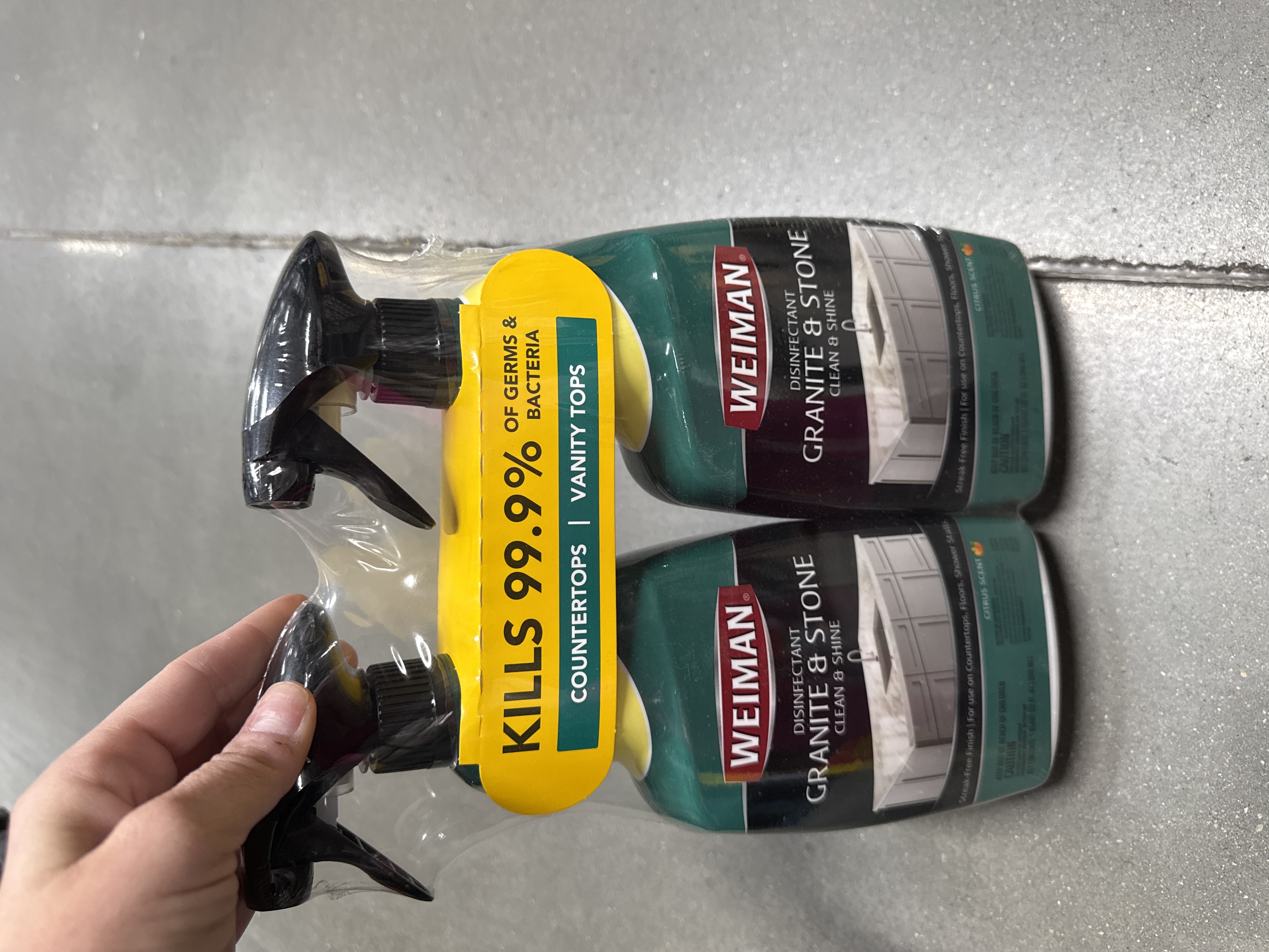 Weiman granite and stone, disinfectant, clean and shine 2 pack 32oz each