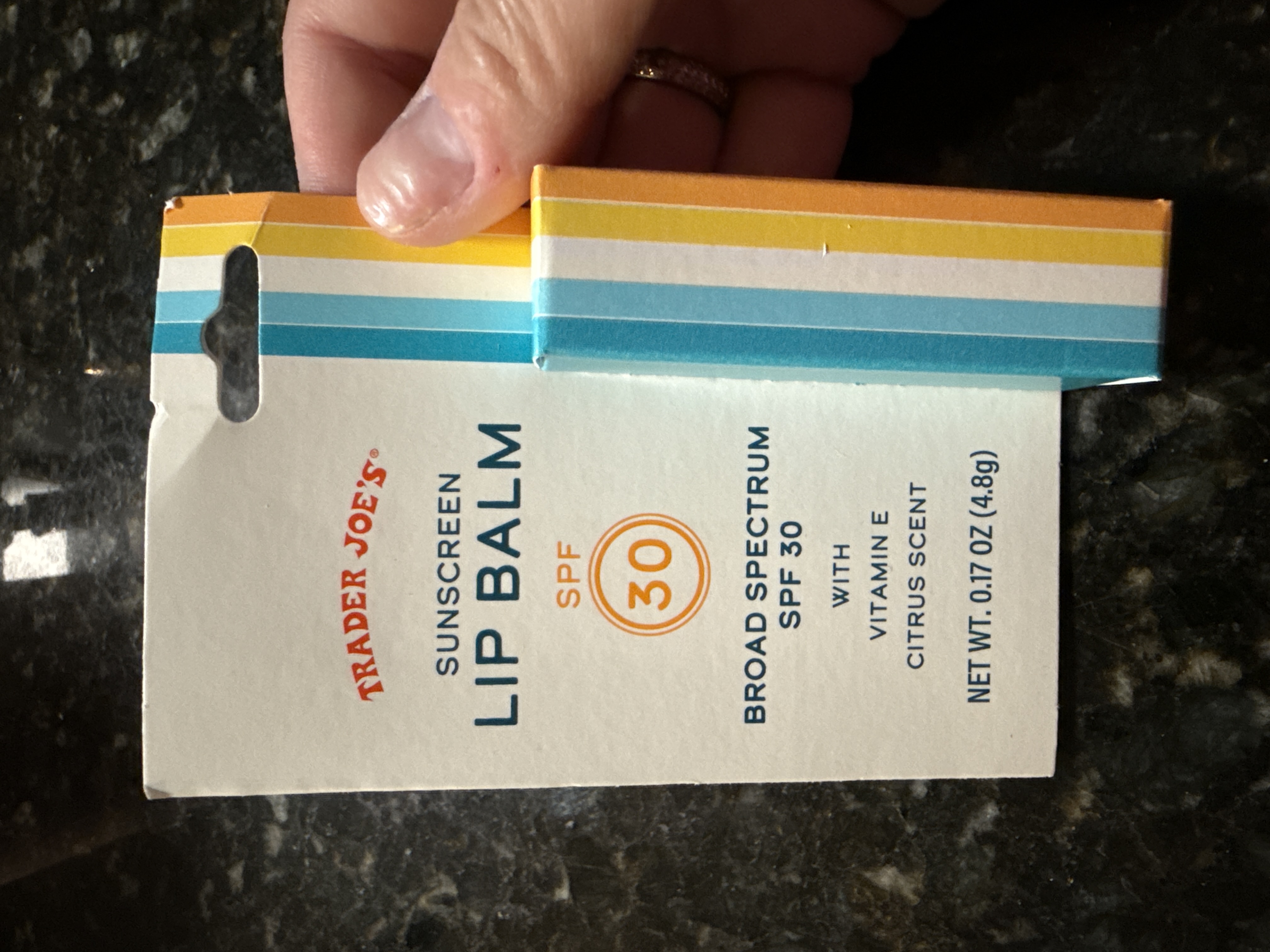 Trader joes sunscreen lip balm spf 30 4.8g