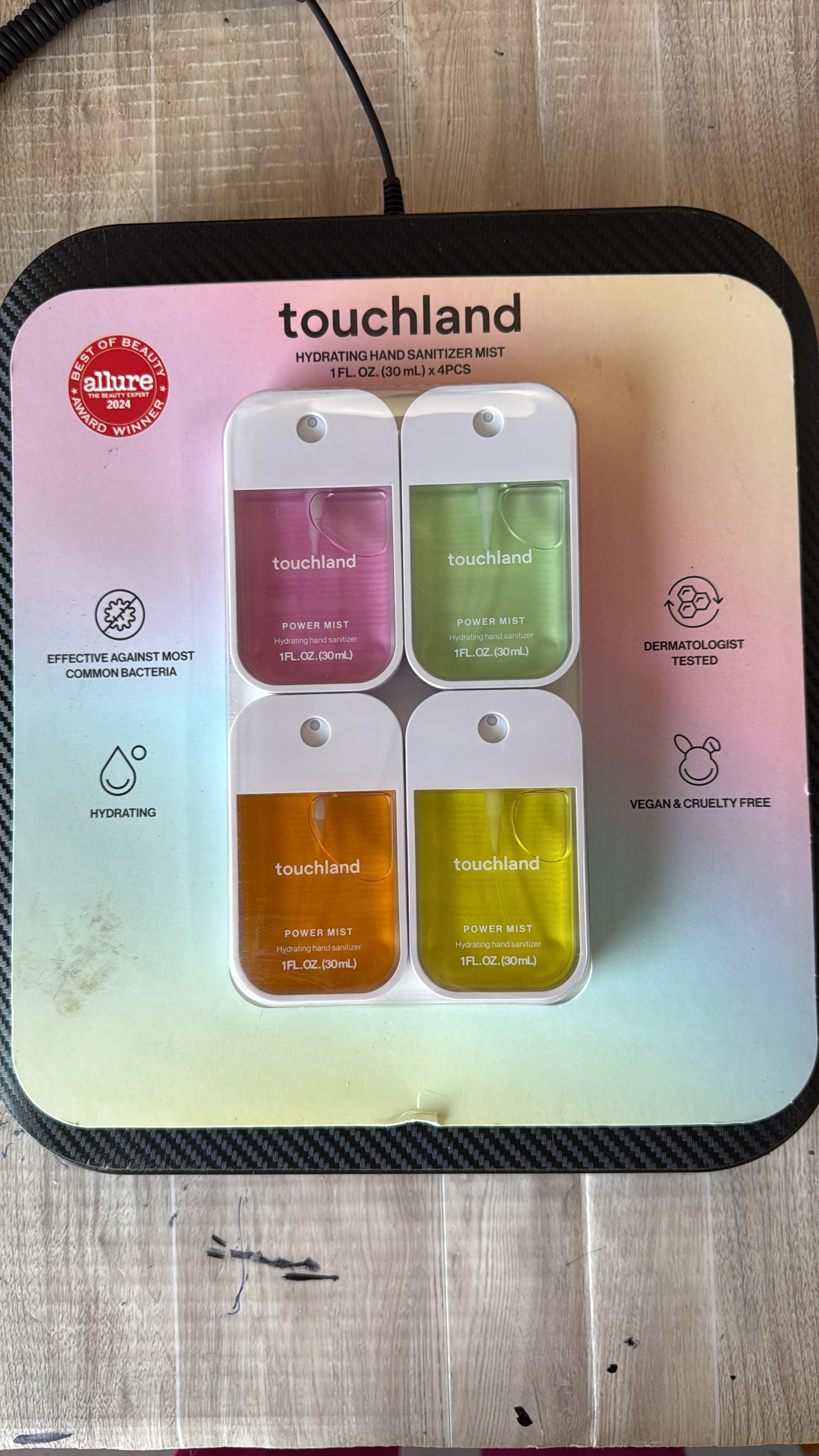 Touchland hydrating sanitizing spray 4 pack 1oz each