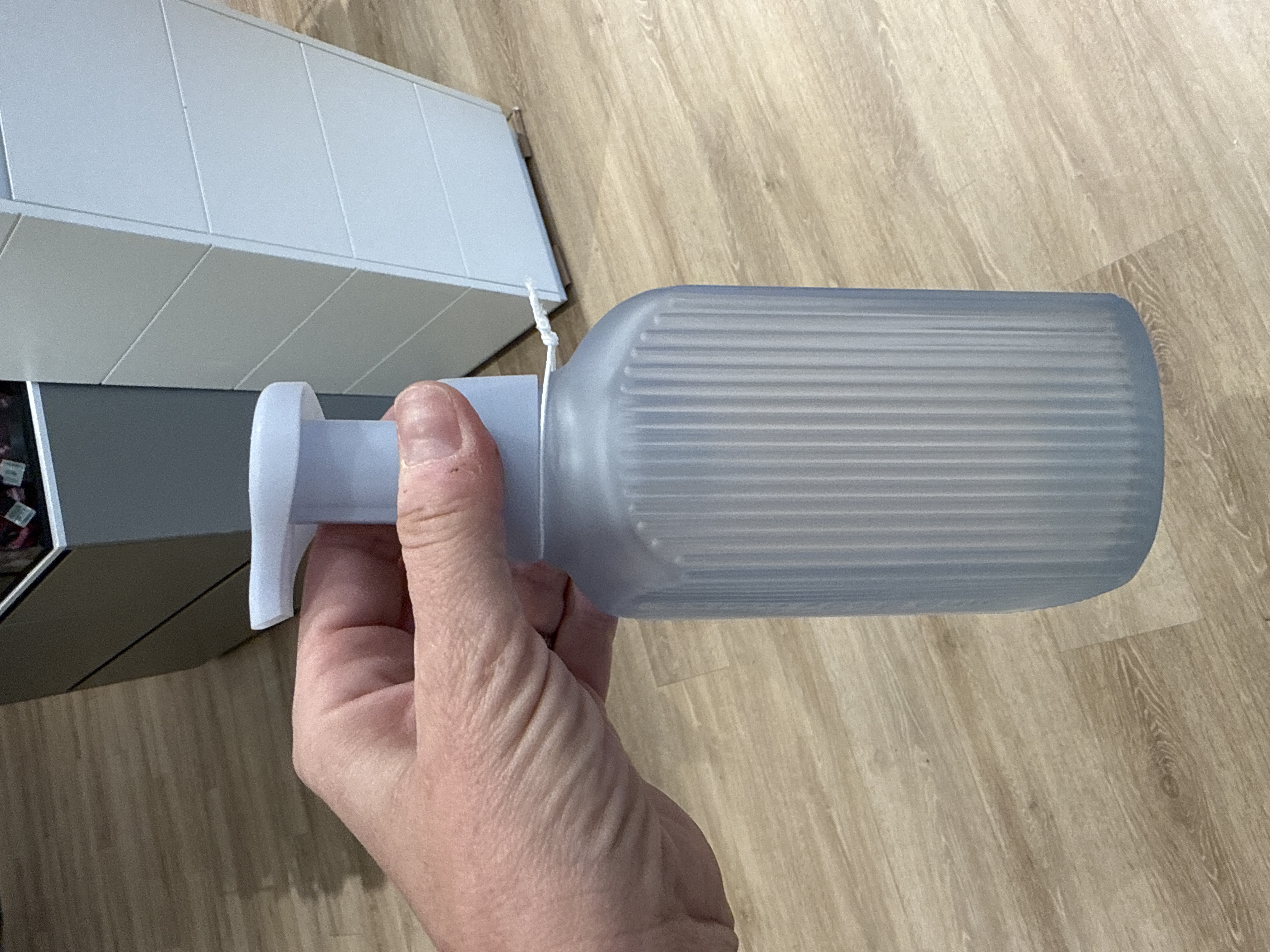 Bath & Body Works glass empty bottle for foaming hand soap 10oz - FROSTED BLUE