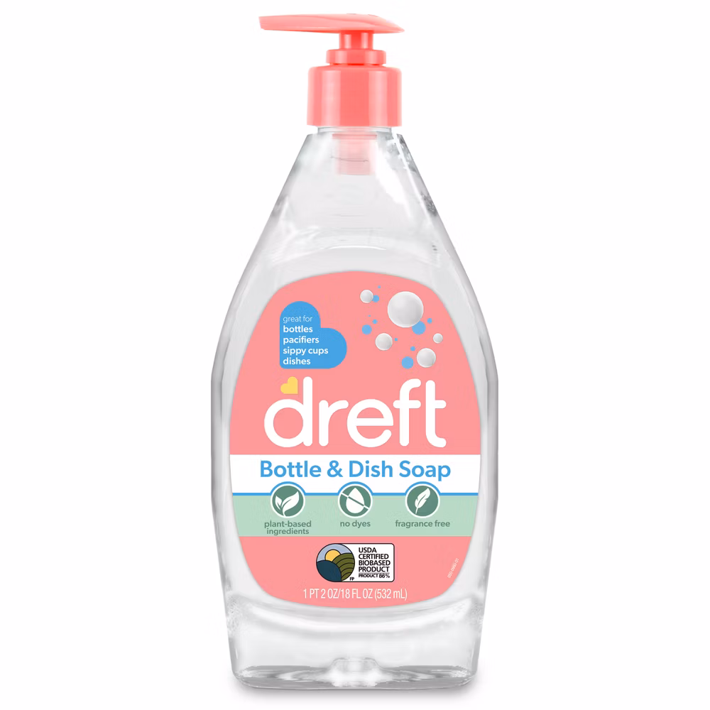 Dreft Bottle & Dish Soap Cleaner - 18 fl oz: Unscented 