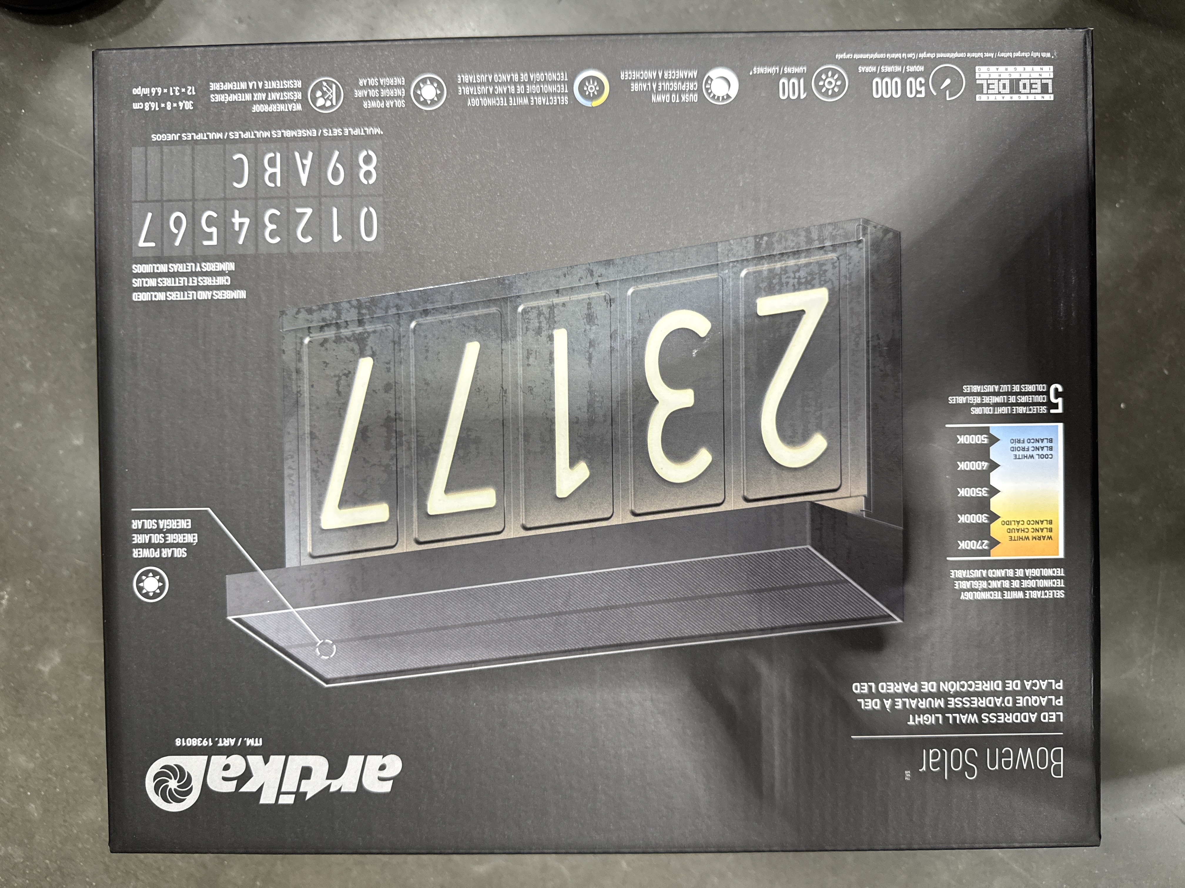 Artika bowen solar address sign