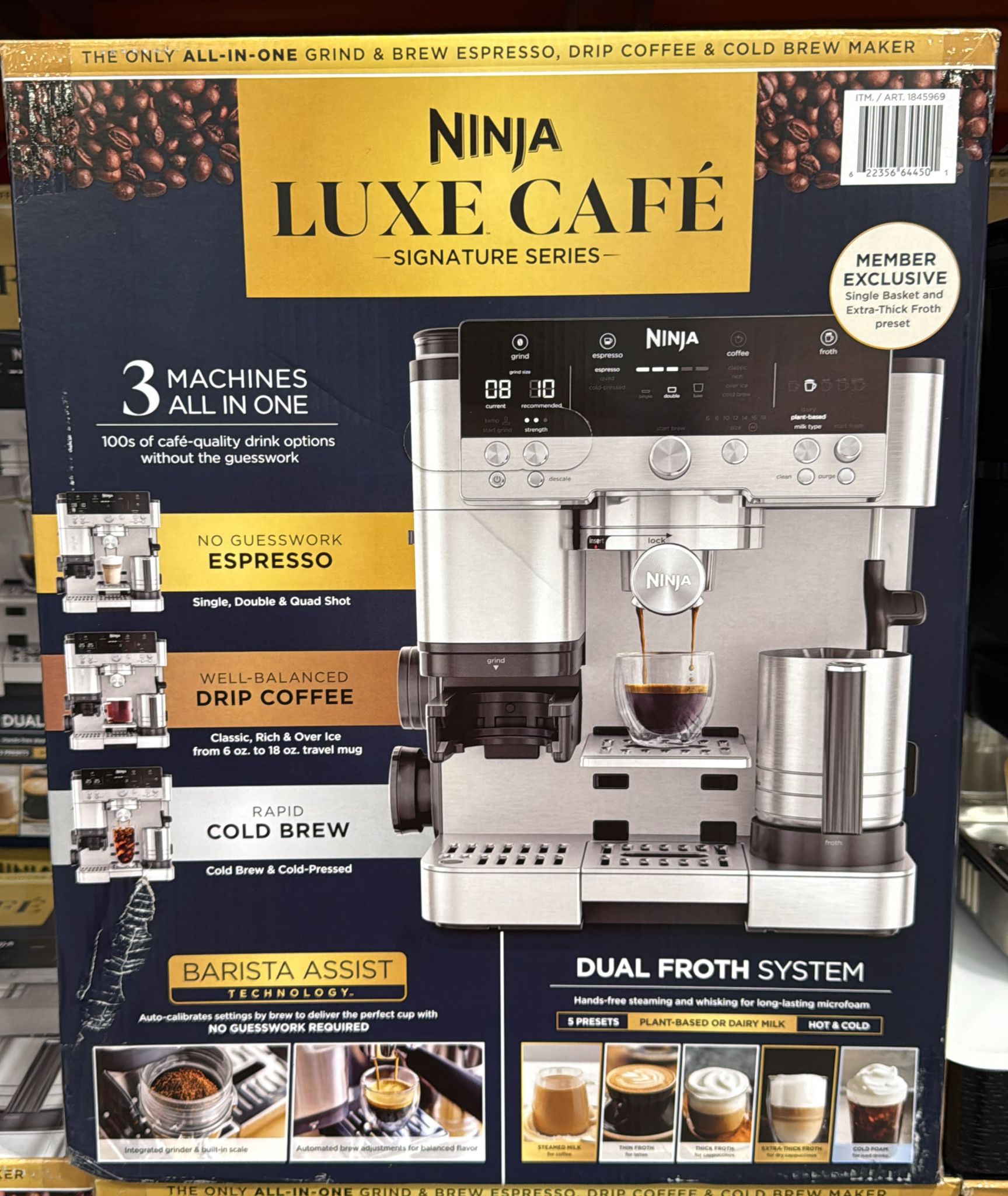 Ninja LUXE CAFÉ Signature Series, 3-in-1 Espresso, Coffee, and Cold Brew