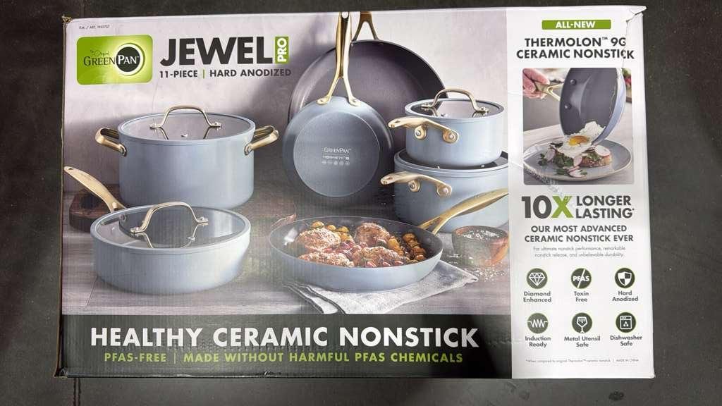 Greenpan Jewel Pro Healthy Ceramic Nonstick 11 piece Hard Anodized