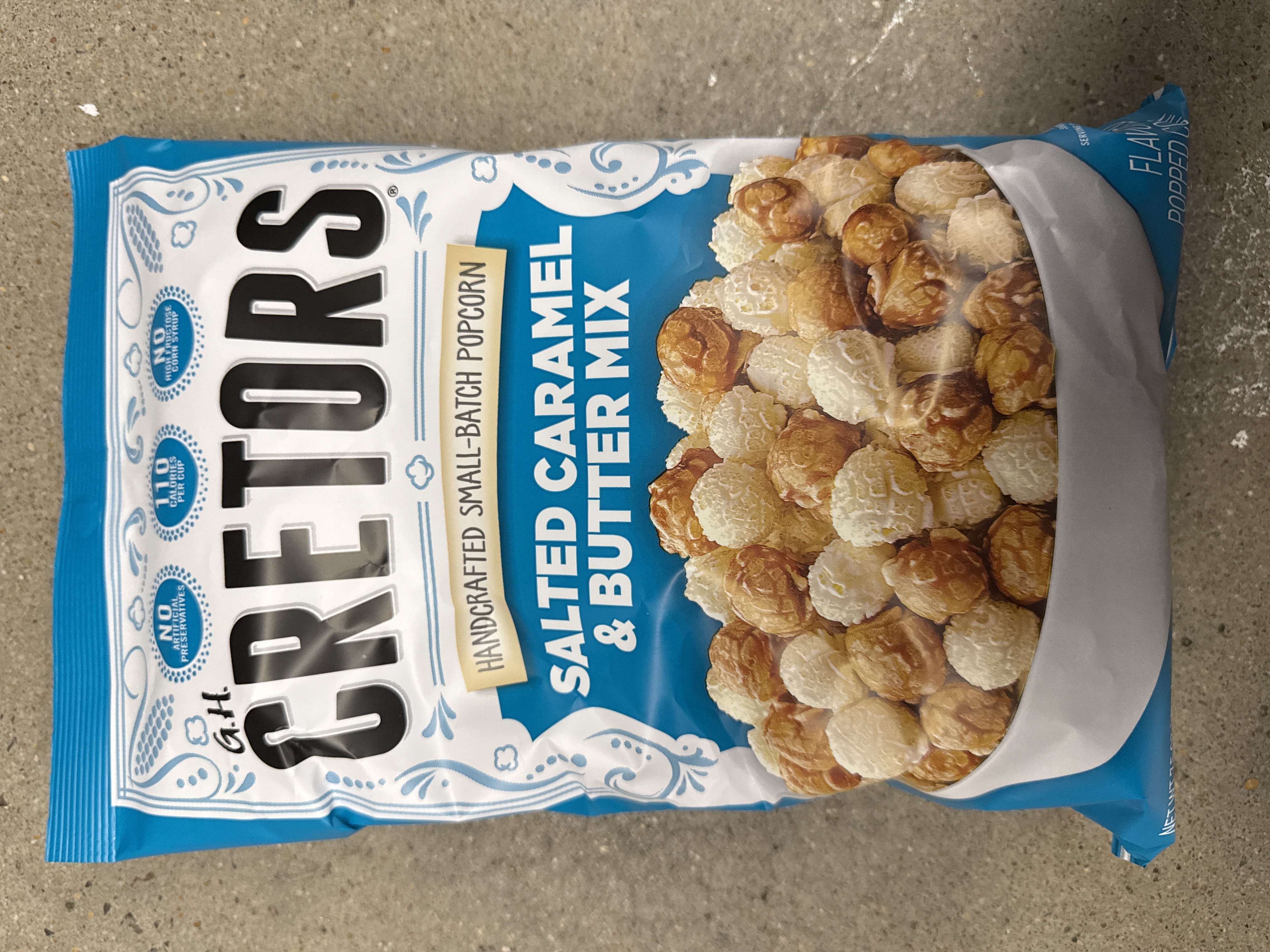 Cretors salted caramel and butter mix popcorn 7.5 ounces