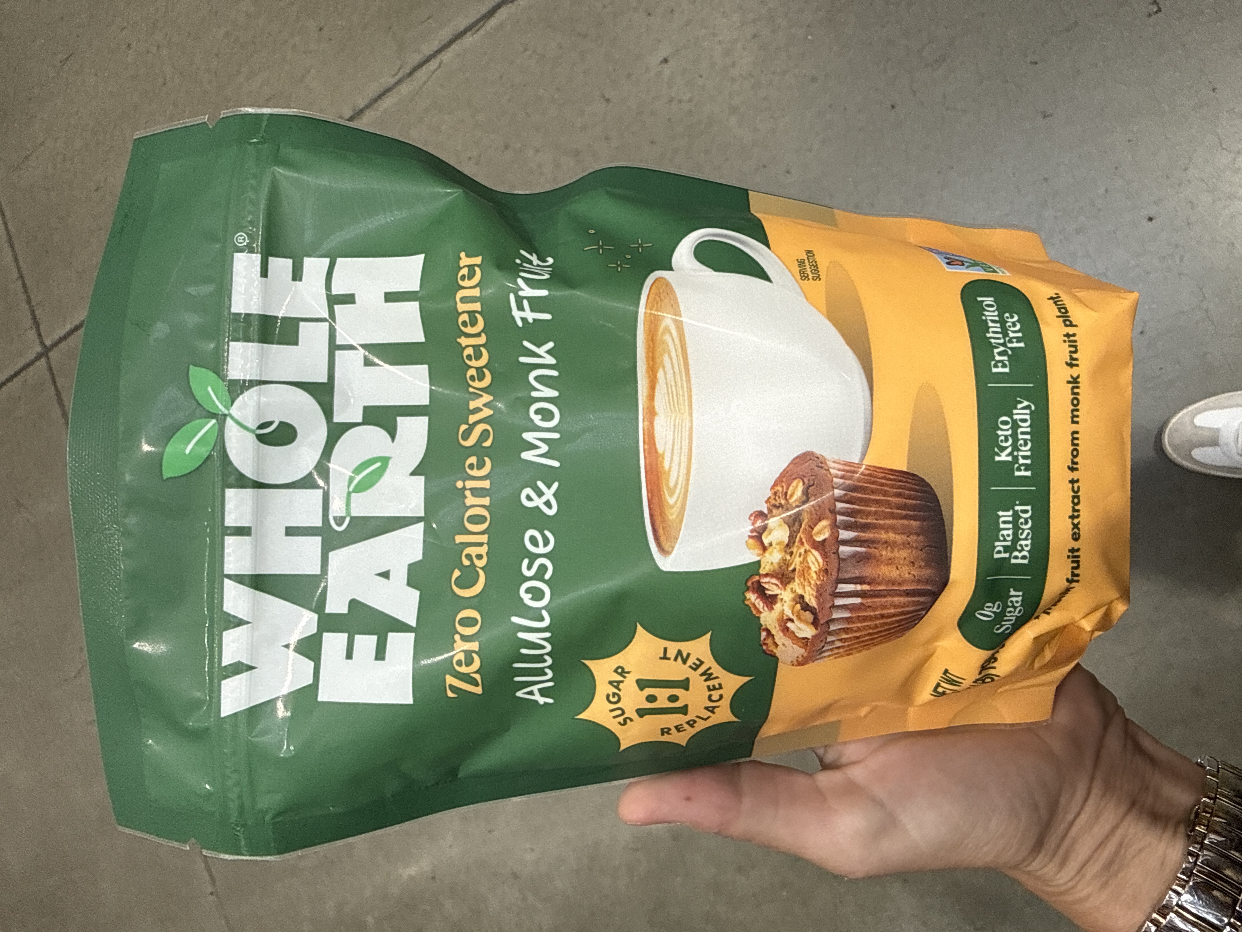 Whole earth sugar, substitute with monk fruit 28oz
