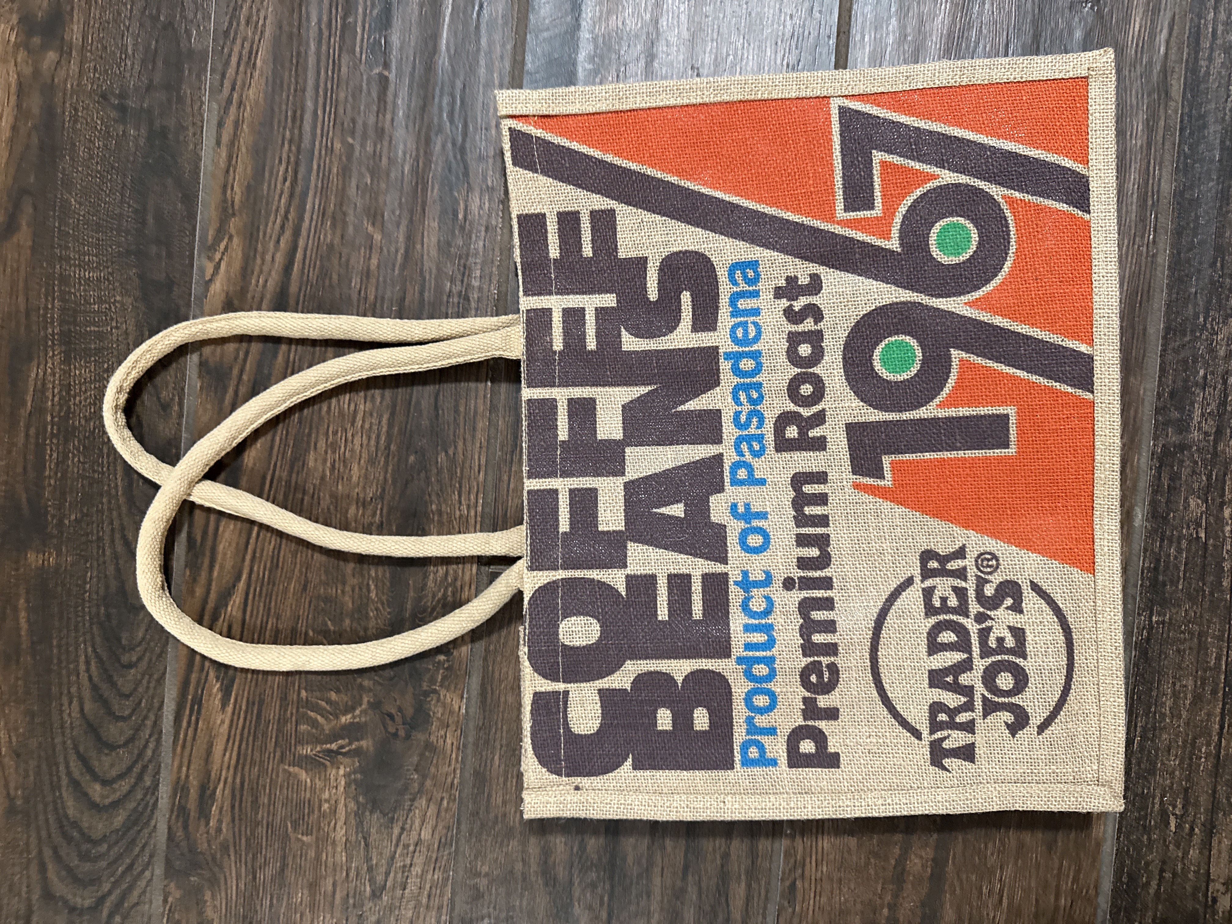 Trader joes fabric tote shopping bag