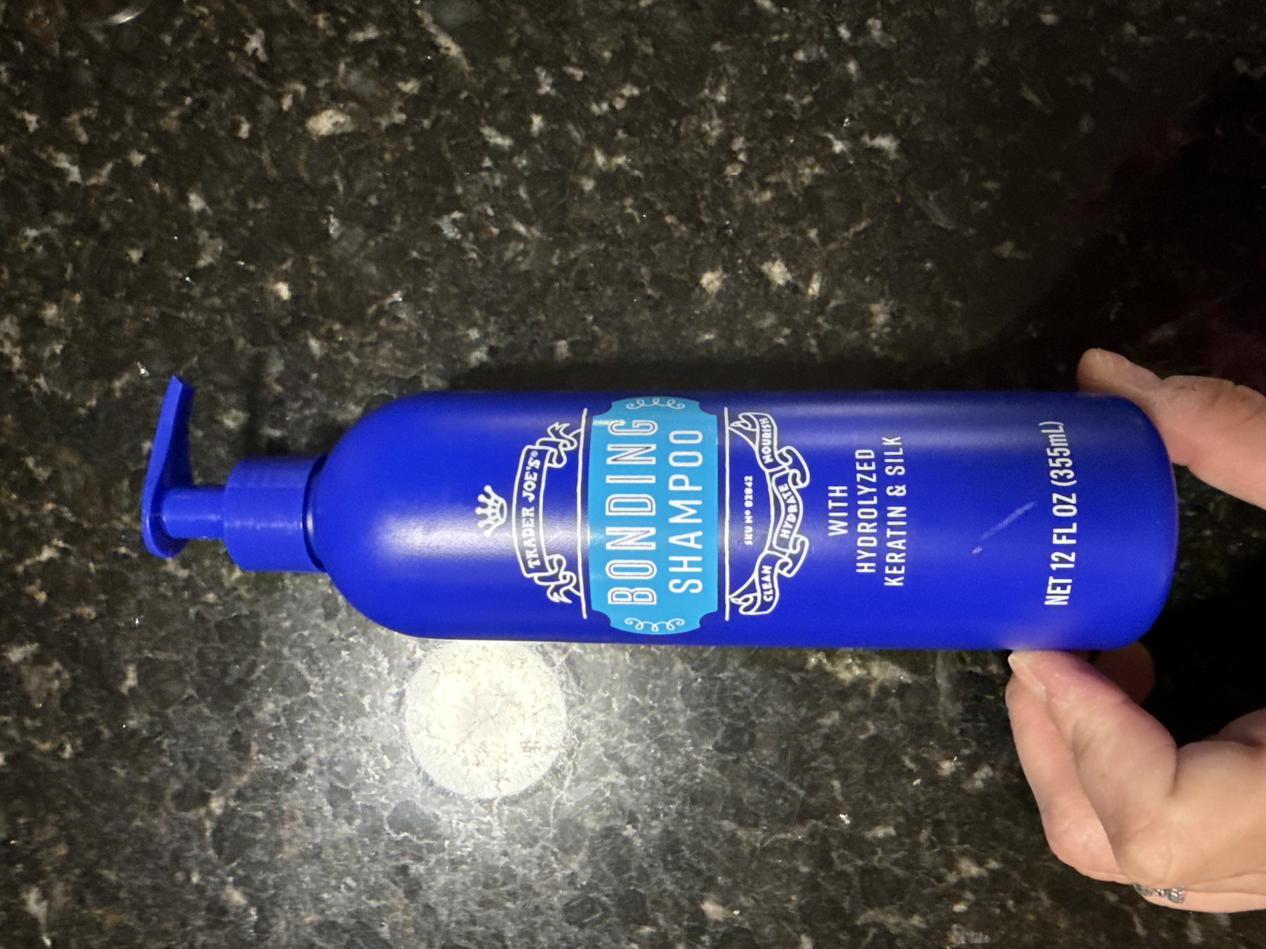 Trader joes bonding shampoo with hydrolyzed keratin and silk 12oz