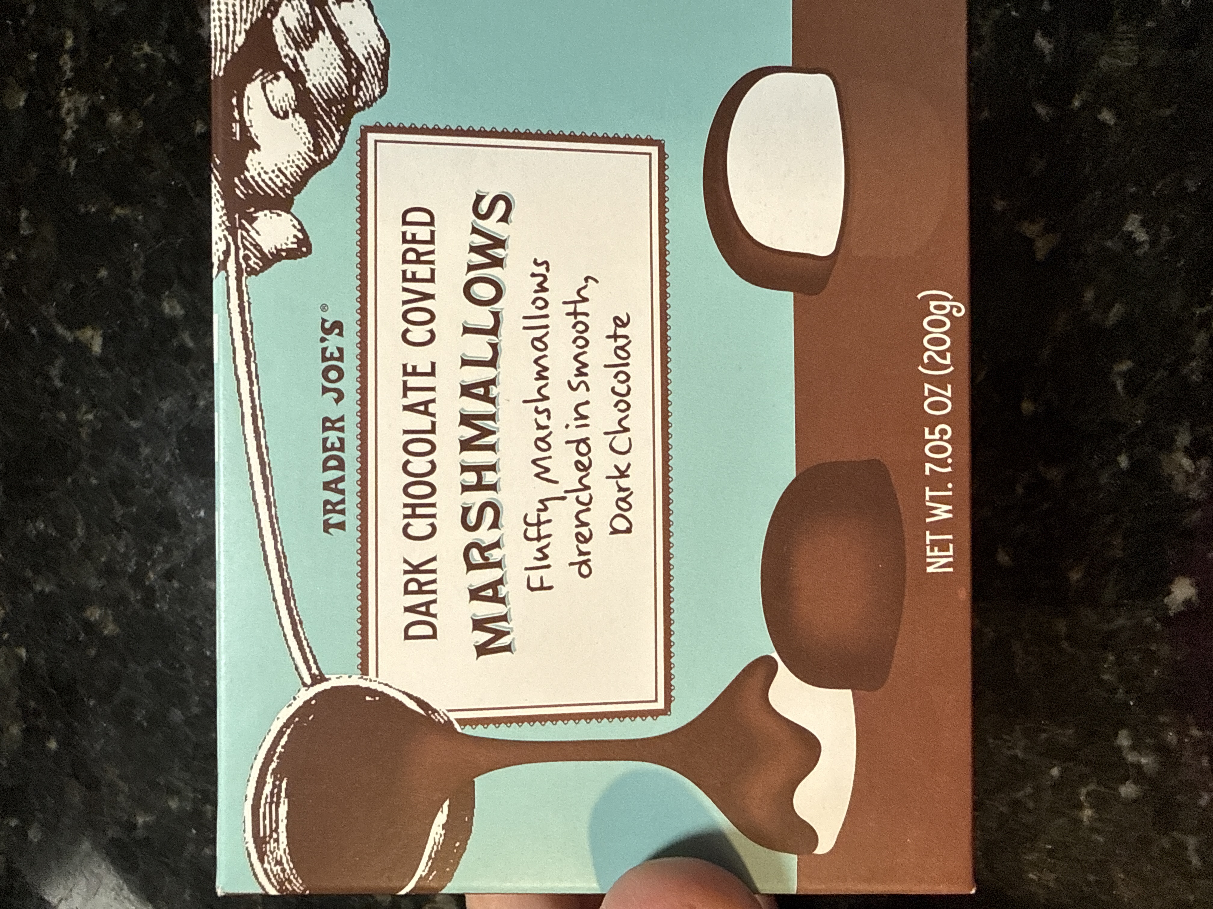Trader joes dark chocolate covered marshmallow 7.05oz 