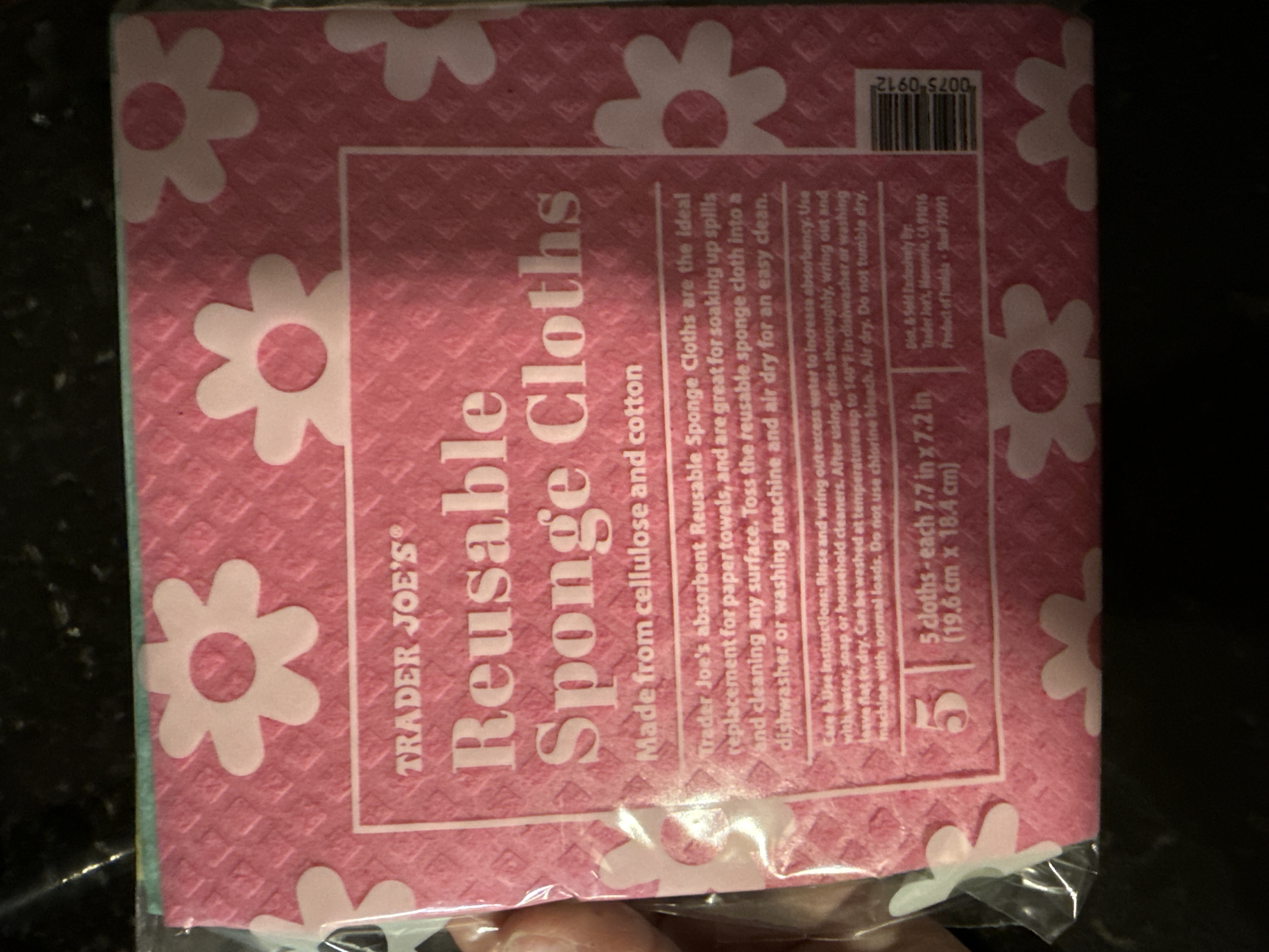 Trader joes reusable sponge cleaning cloths 5 pack assorted colors 