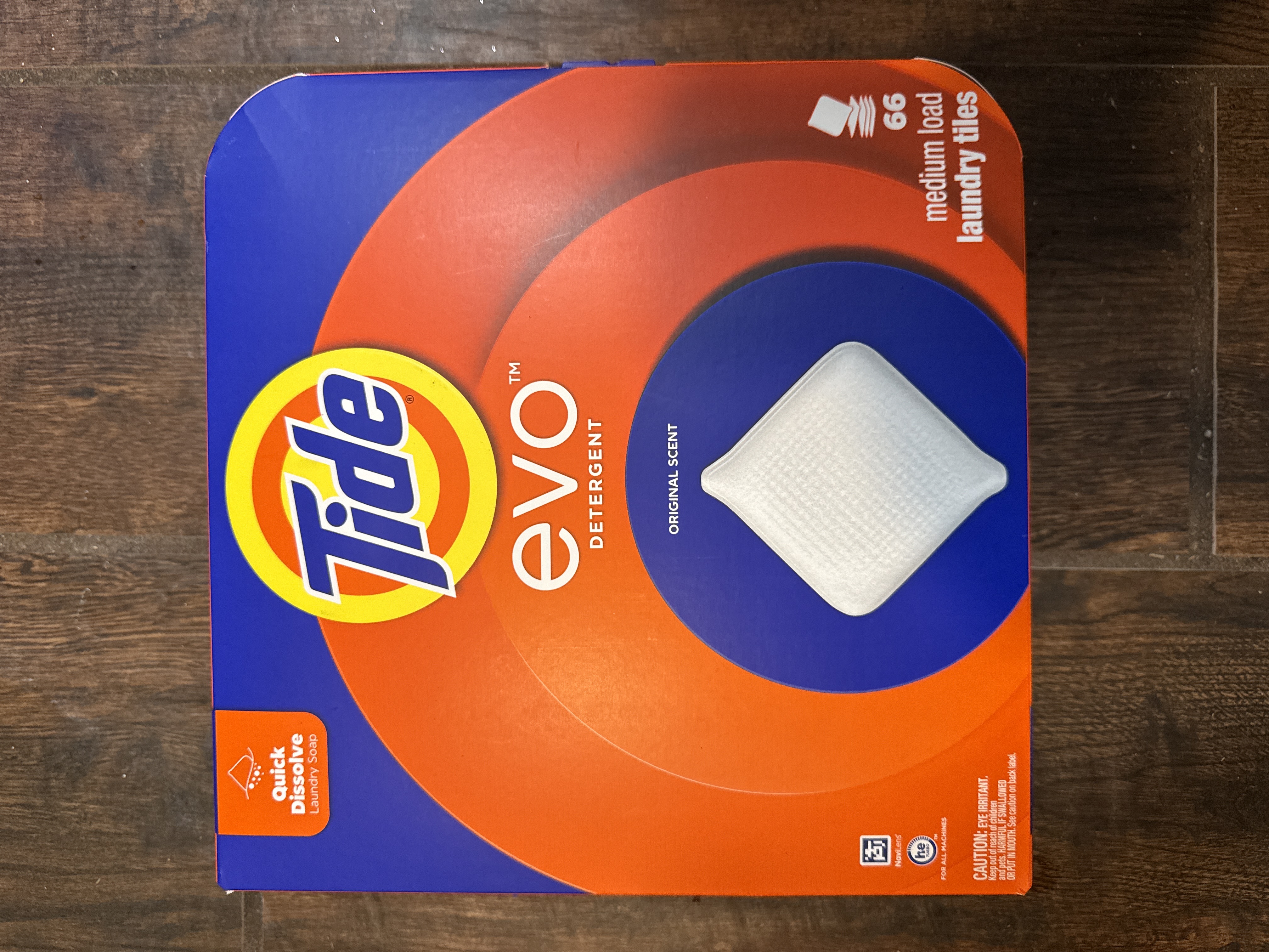 Tide evo detergent original scent 66 tiles 