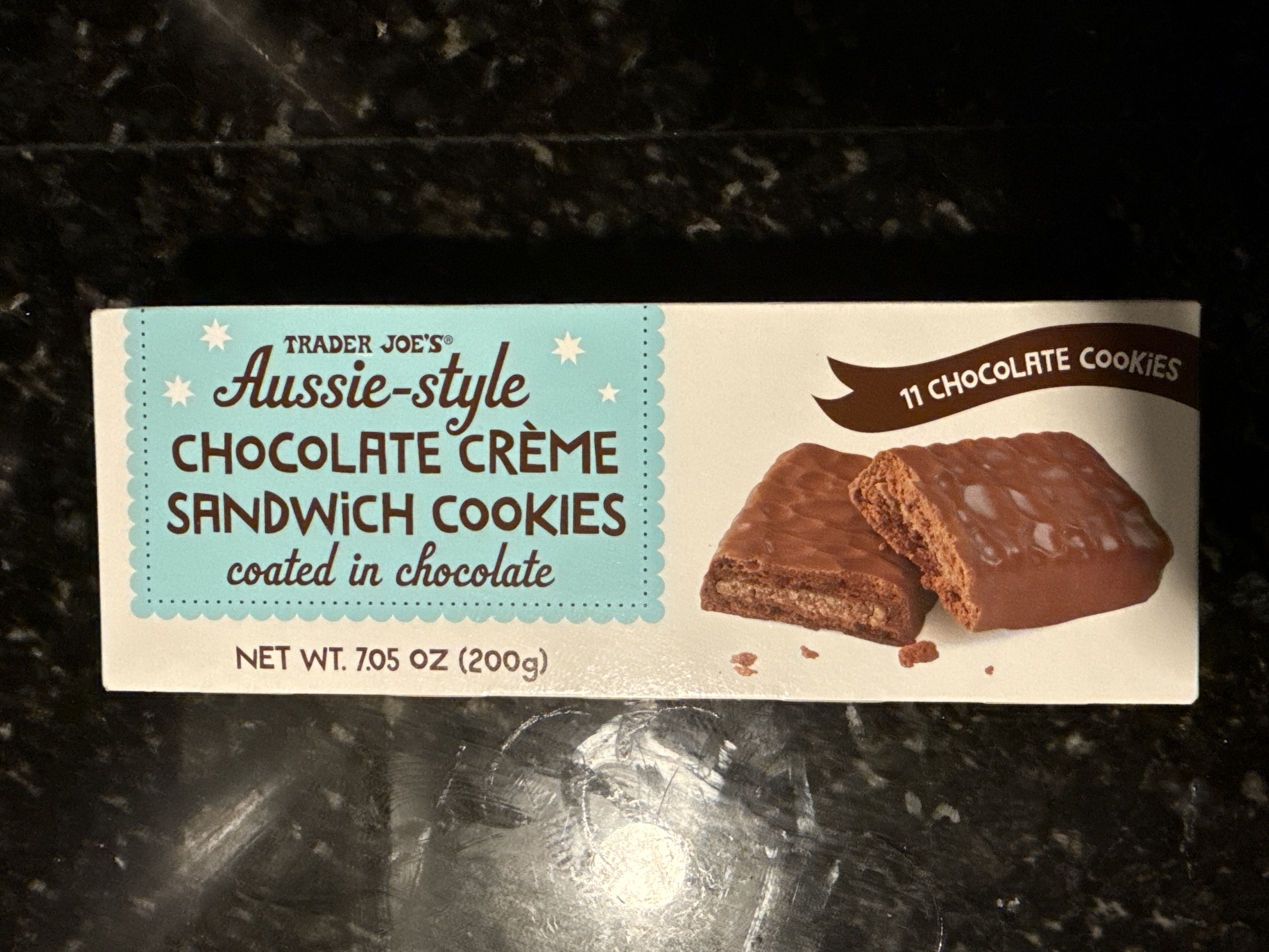 Trader joes aussie style chocolate crème sandwich cookies 7.05oz