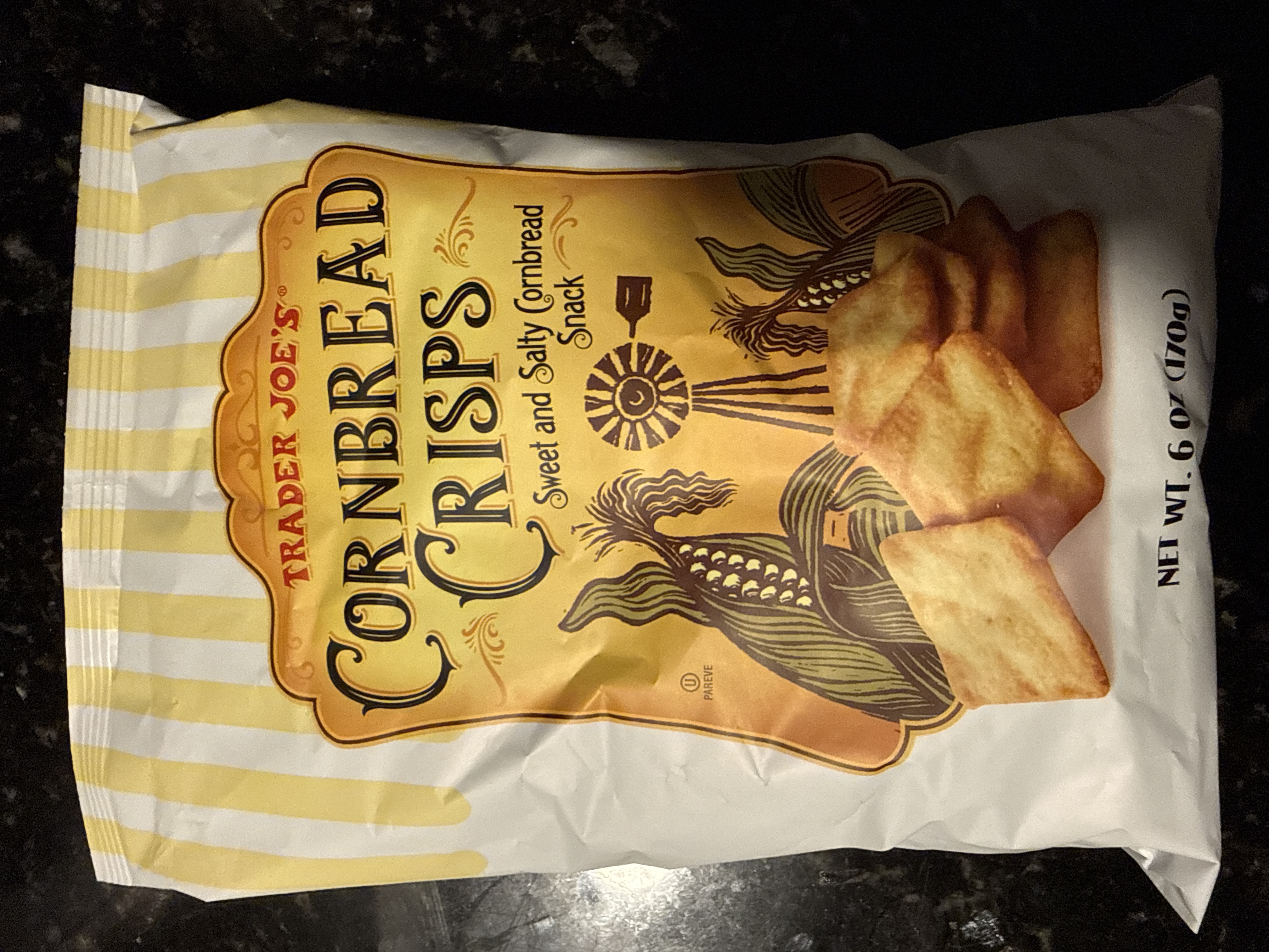 Trader joes cornbread crisps sweet and salty cornbread snack 6oz