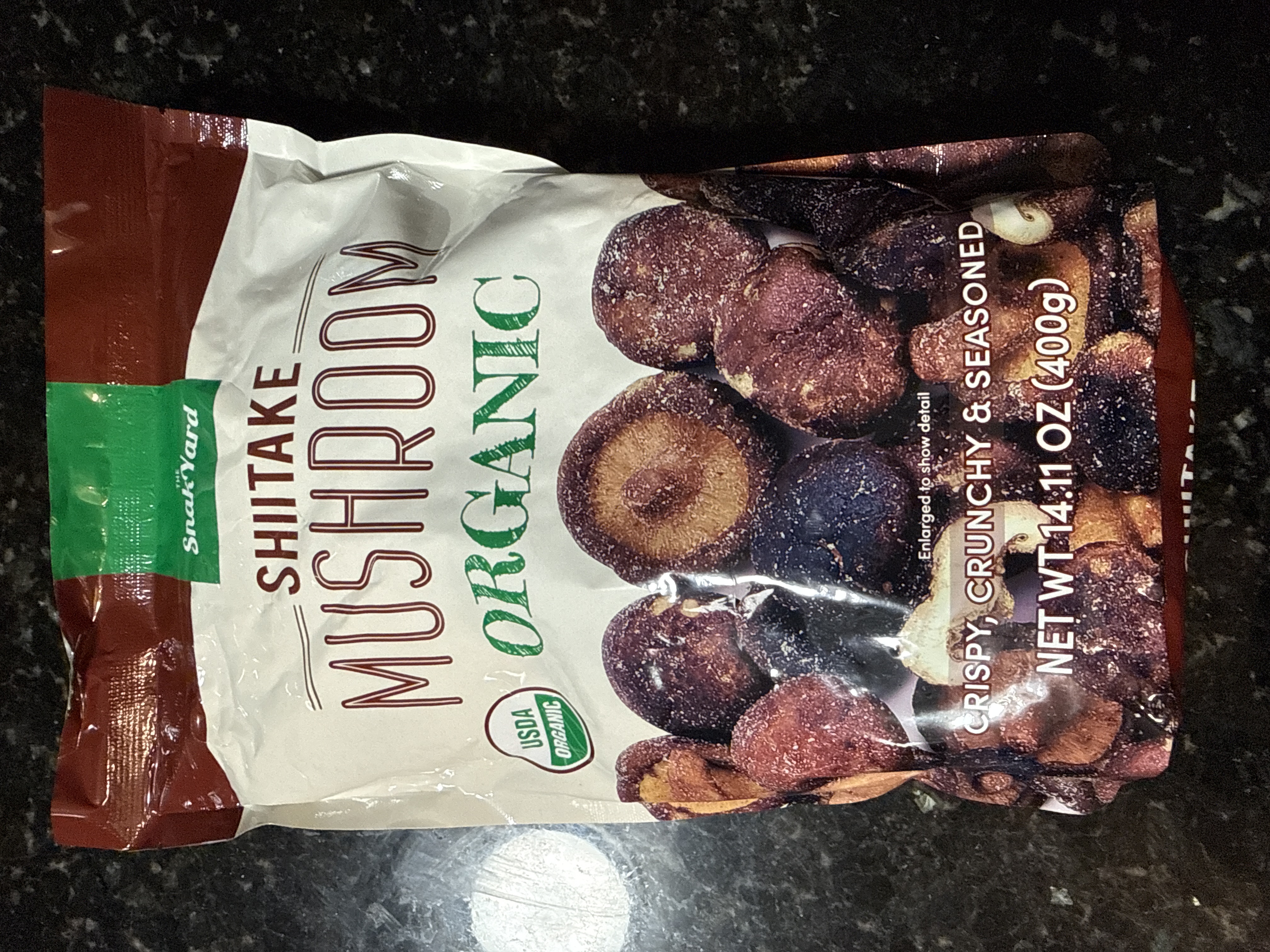 The snakYard shitake mushroom organic chips 14.11oz