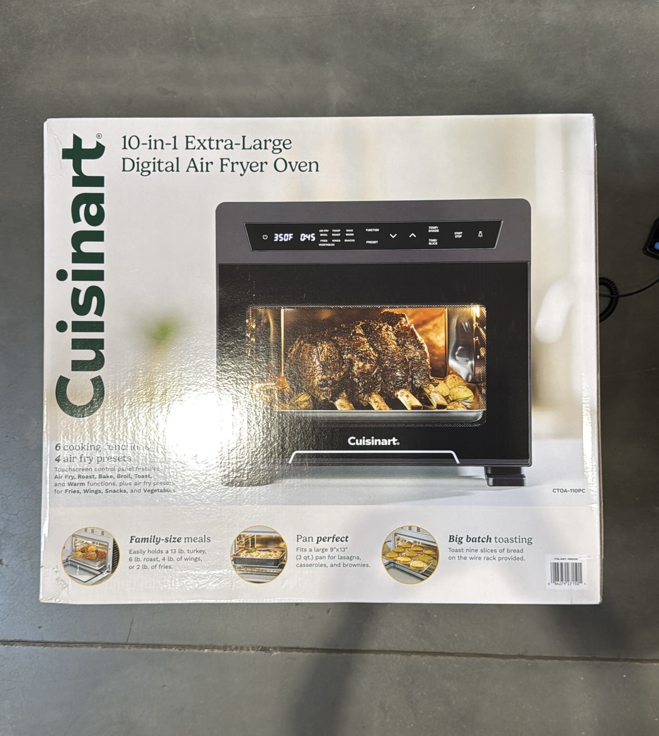 Cuisinart 10 in 1 extra large digital air fryer oven 26L