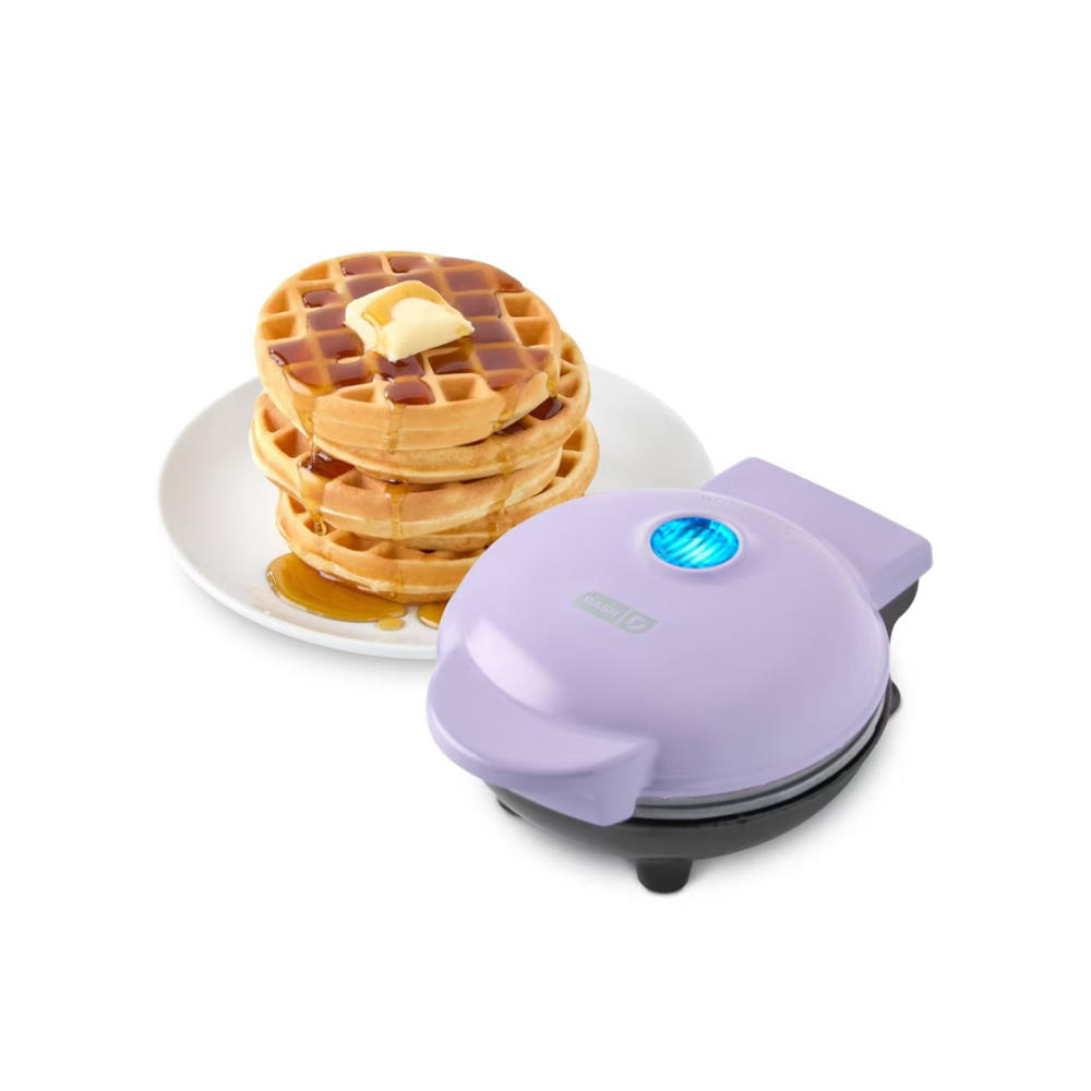 Dash Ceramic Nonstick Mini Waffle Maker color purple