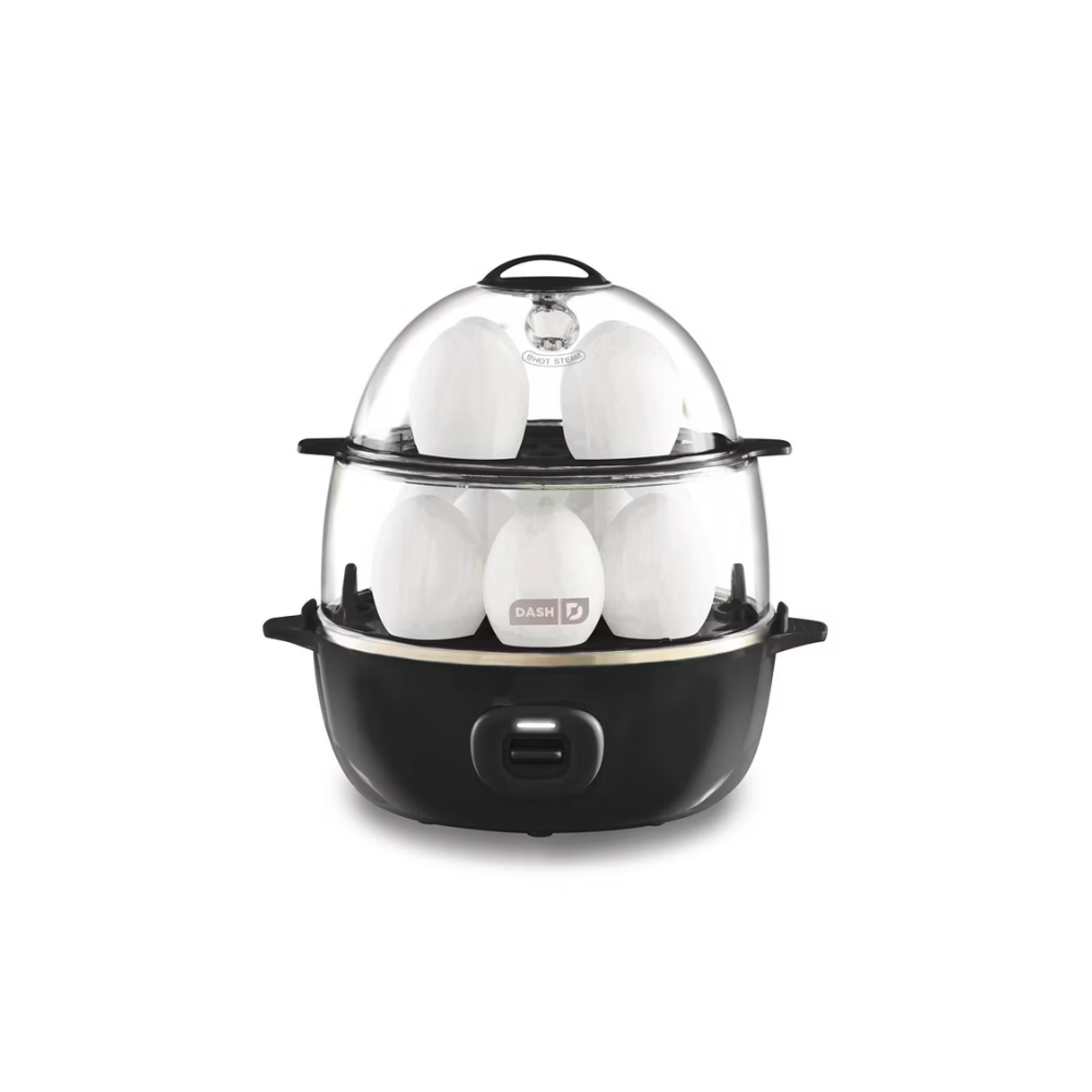 Dash Deluxe Egg Cooker for 12 eggs color black