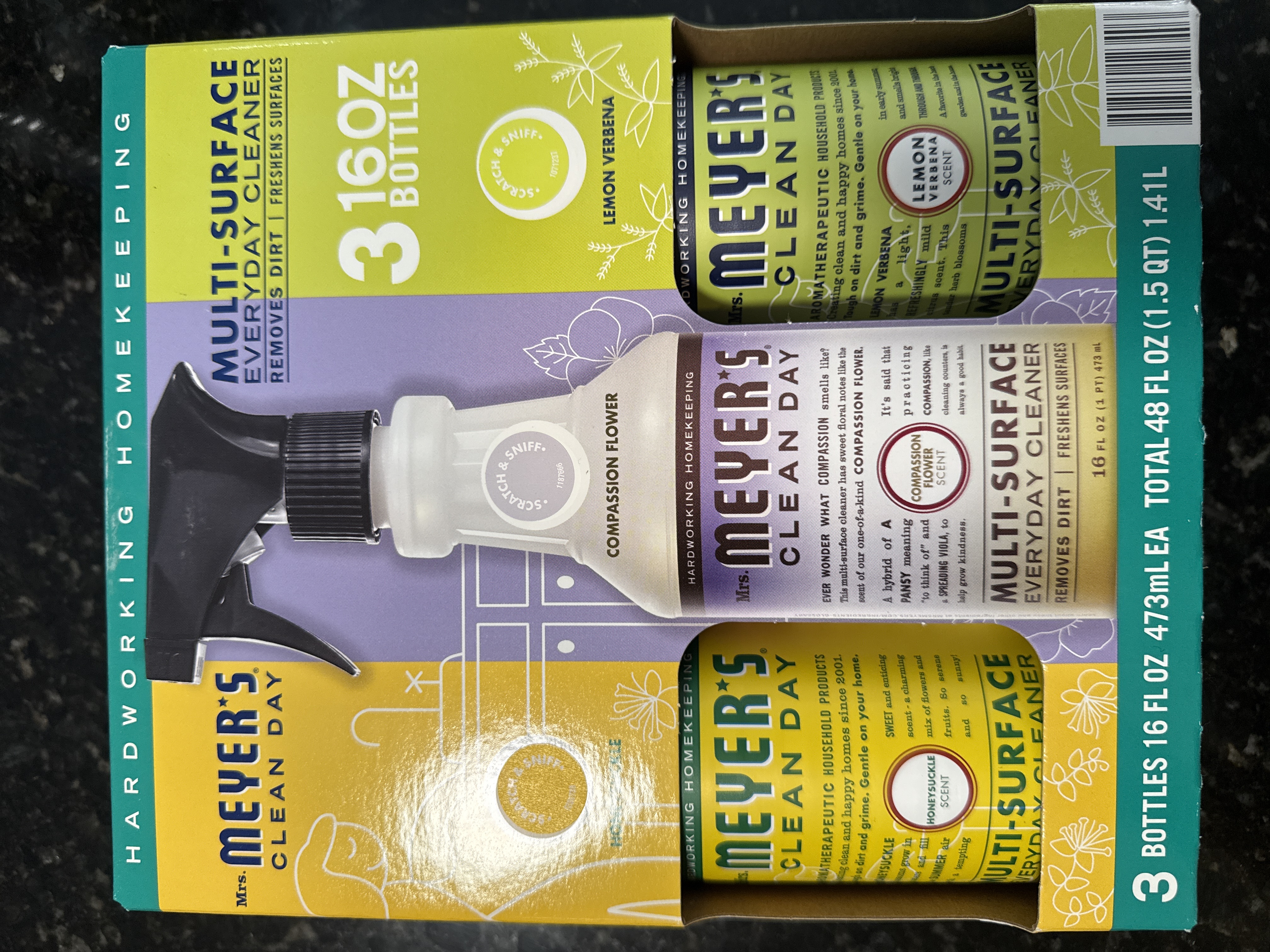 Mrs meyers clean day multi surface every day cleaner 3 pack 16oz each