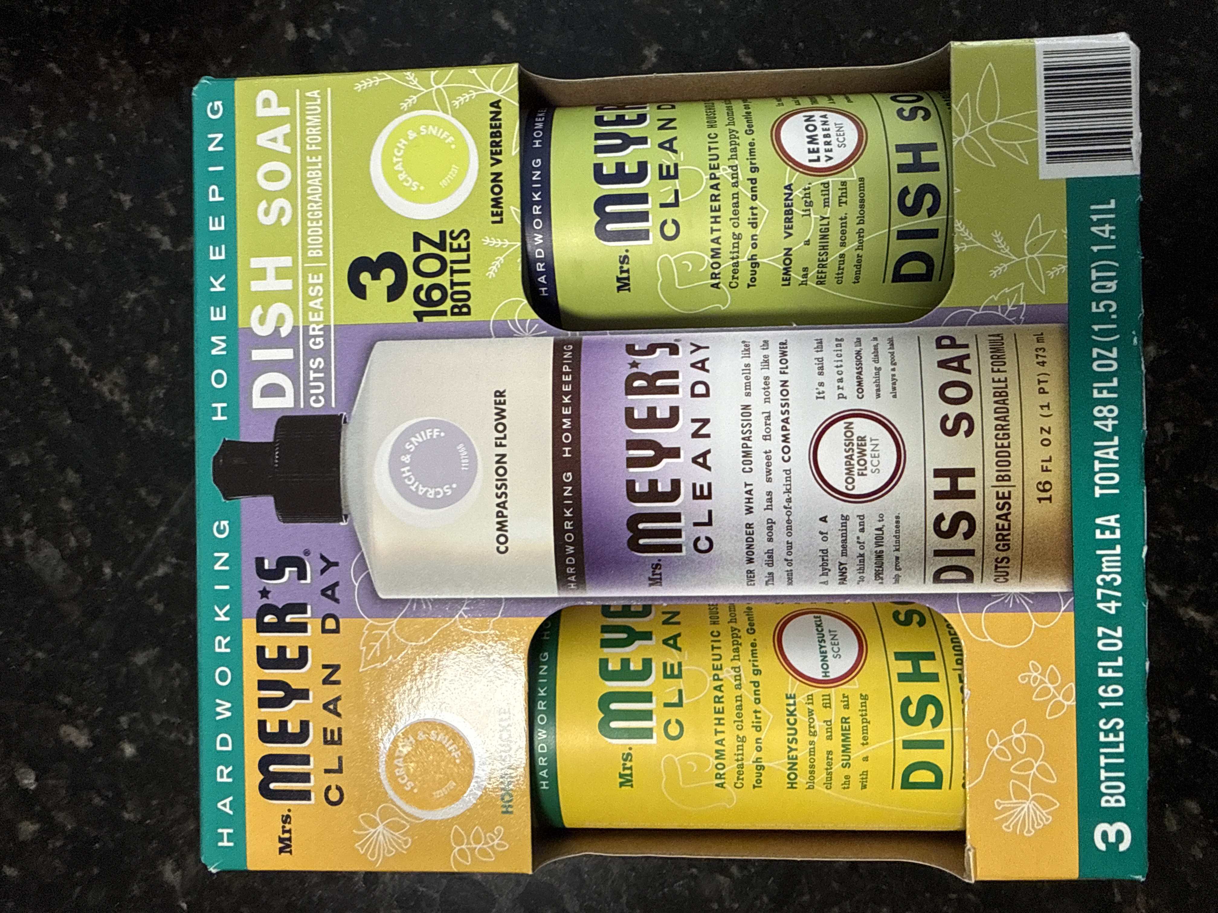 Mrs meyers clean day Dish soap 3 pack 16oz each