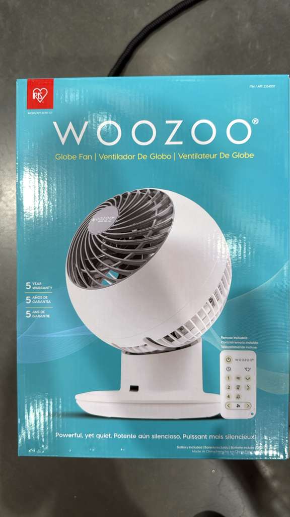 Woozoo 5-Speed Globe Fan white