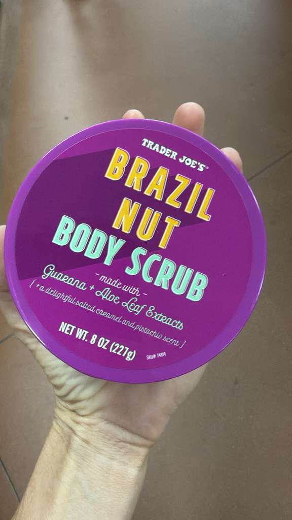 Trader Joes Brazil Nut Body Scrub Guarana + Aloe Leaf Extracts 8oz