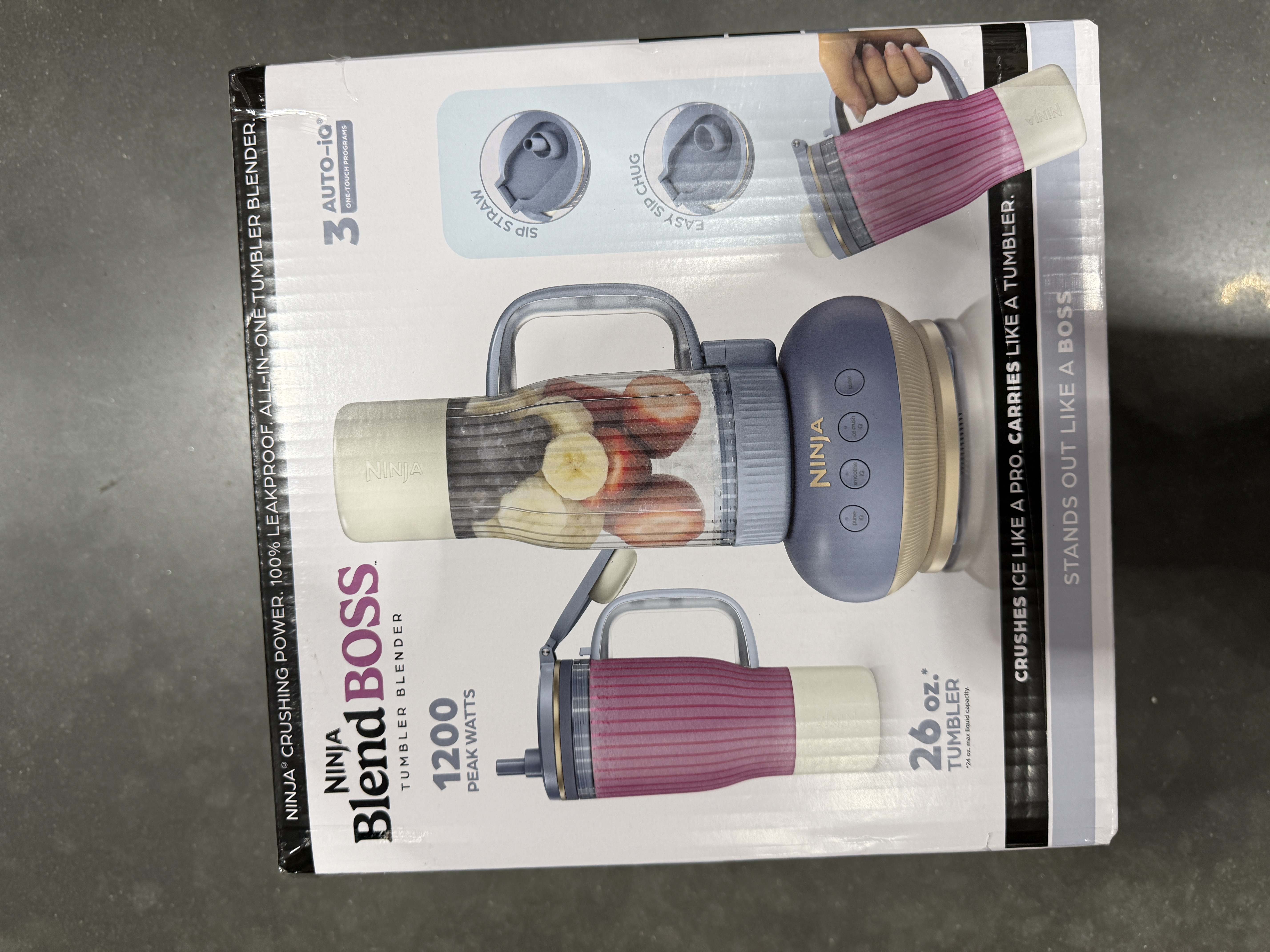 Ninja blendboss single serve blender 26oz tumbler set with 2 cups