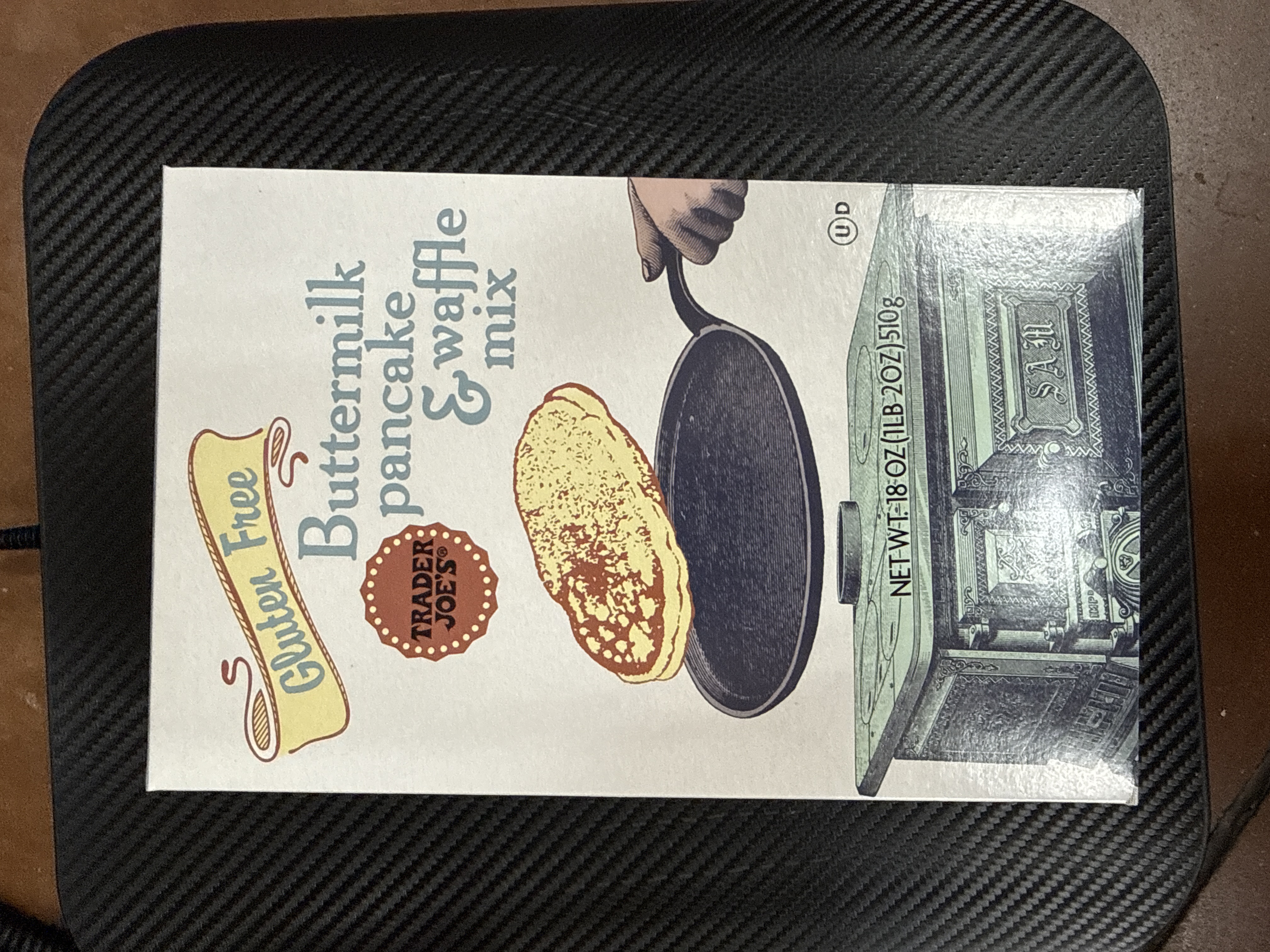 Trader joes Gluten-free buttermilk, pancake, and waffle. Mix 20 ounces.