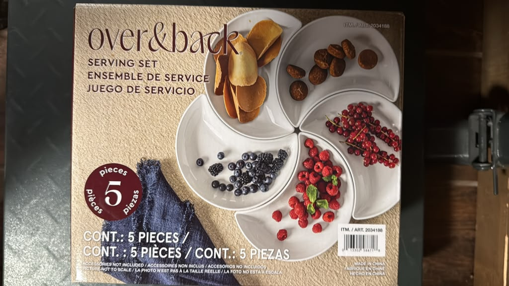 Over & Back Serving Set Ensemble de Service, 5 pieces, WHITE